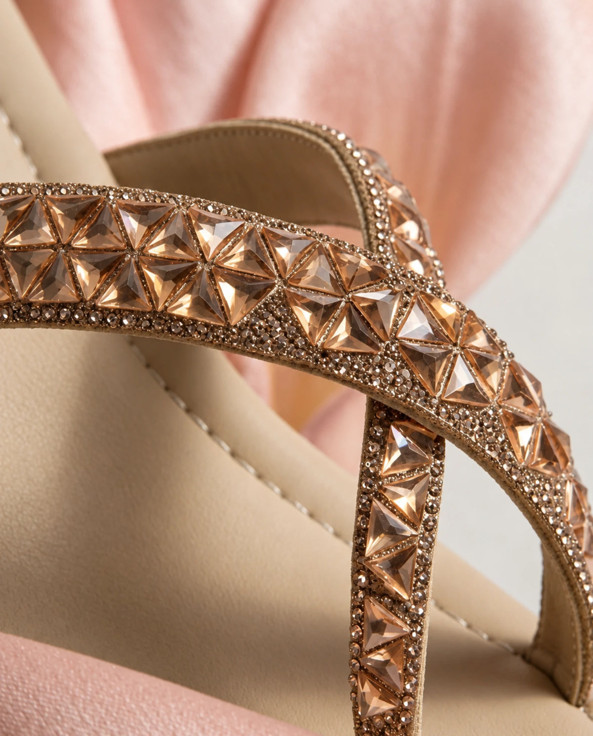 Crystal strap detail 5897 G - Sawa.pk