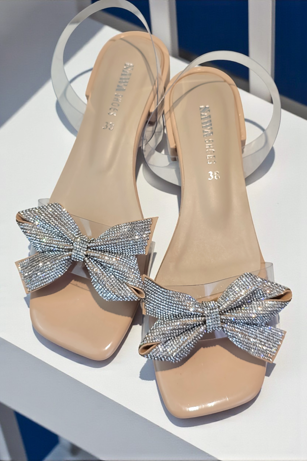 FORMAL BOW SLIDES SANDAL 611 F