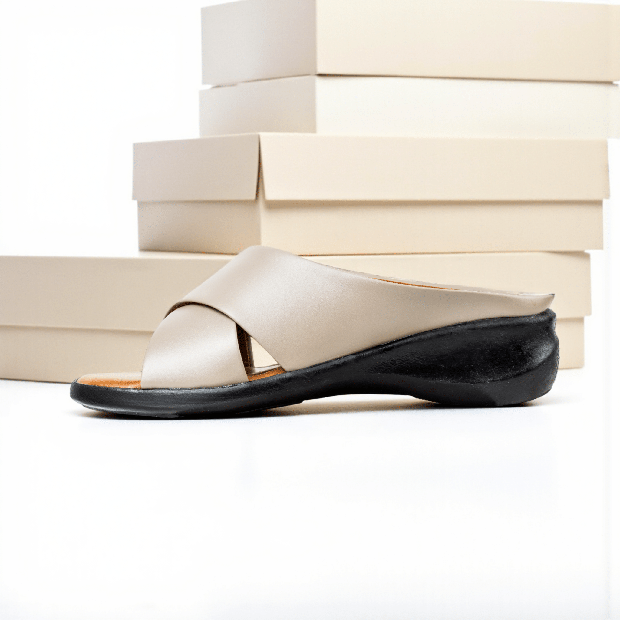 BEIGE CASUAL SLIPPERS 616 BR - Sawa.pkWomen footwear shoes affordable