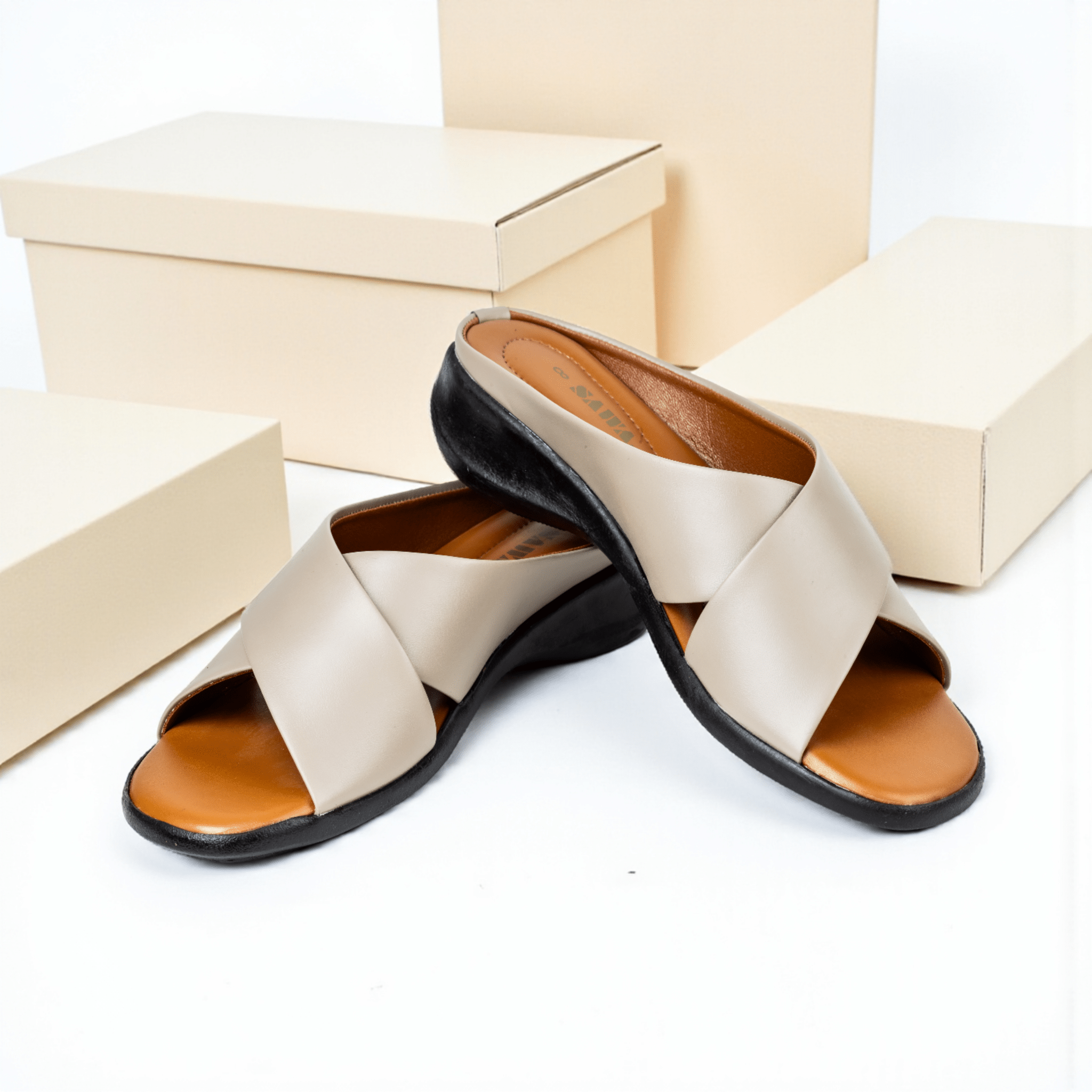 BEIGE CASUAL SLIPPERS 616 BR - Sawa.pkWomen footwear shoes affordable
