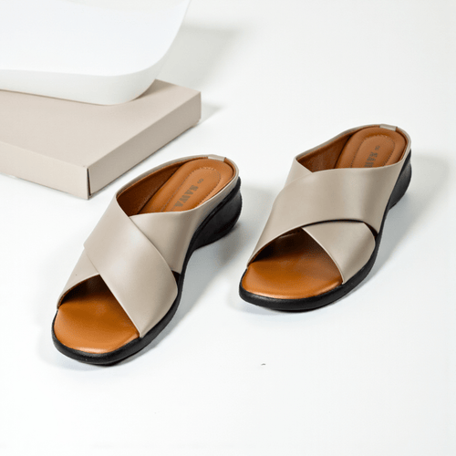 BEIGE CASUAL SLIPPERS 616 BR - Sawa.pkWomen footwear shoes affordable