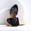 BLACK FLAT SLIPPERS 618 BK