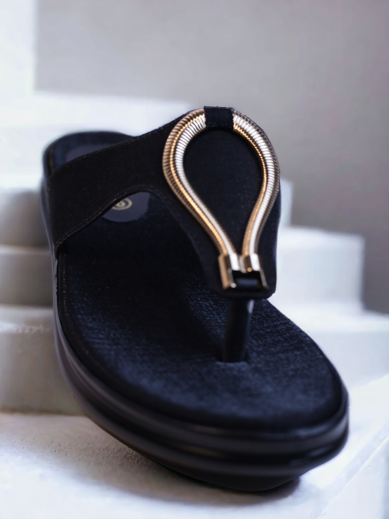 BLACK CASUAL SLIPPERS 619 bk - Sawa.pkWomen footwear shoes affordable
