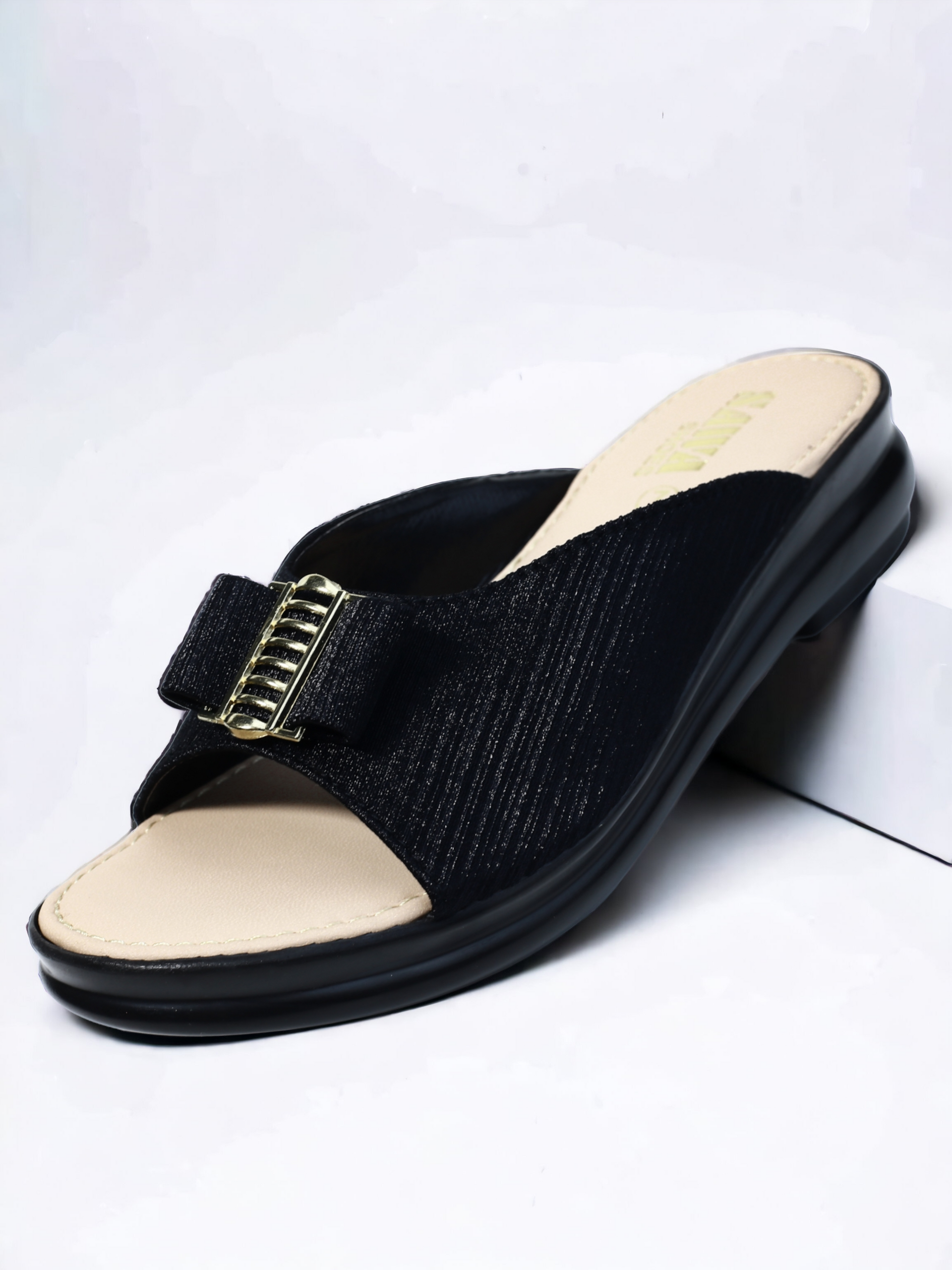 BLACK CASUAL SLIPPERS 630 BK