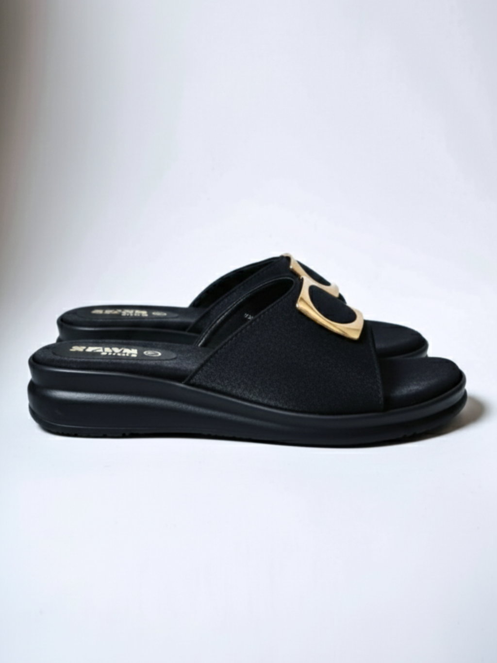 BLACK CASUAL SLIPPERS 632 BK