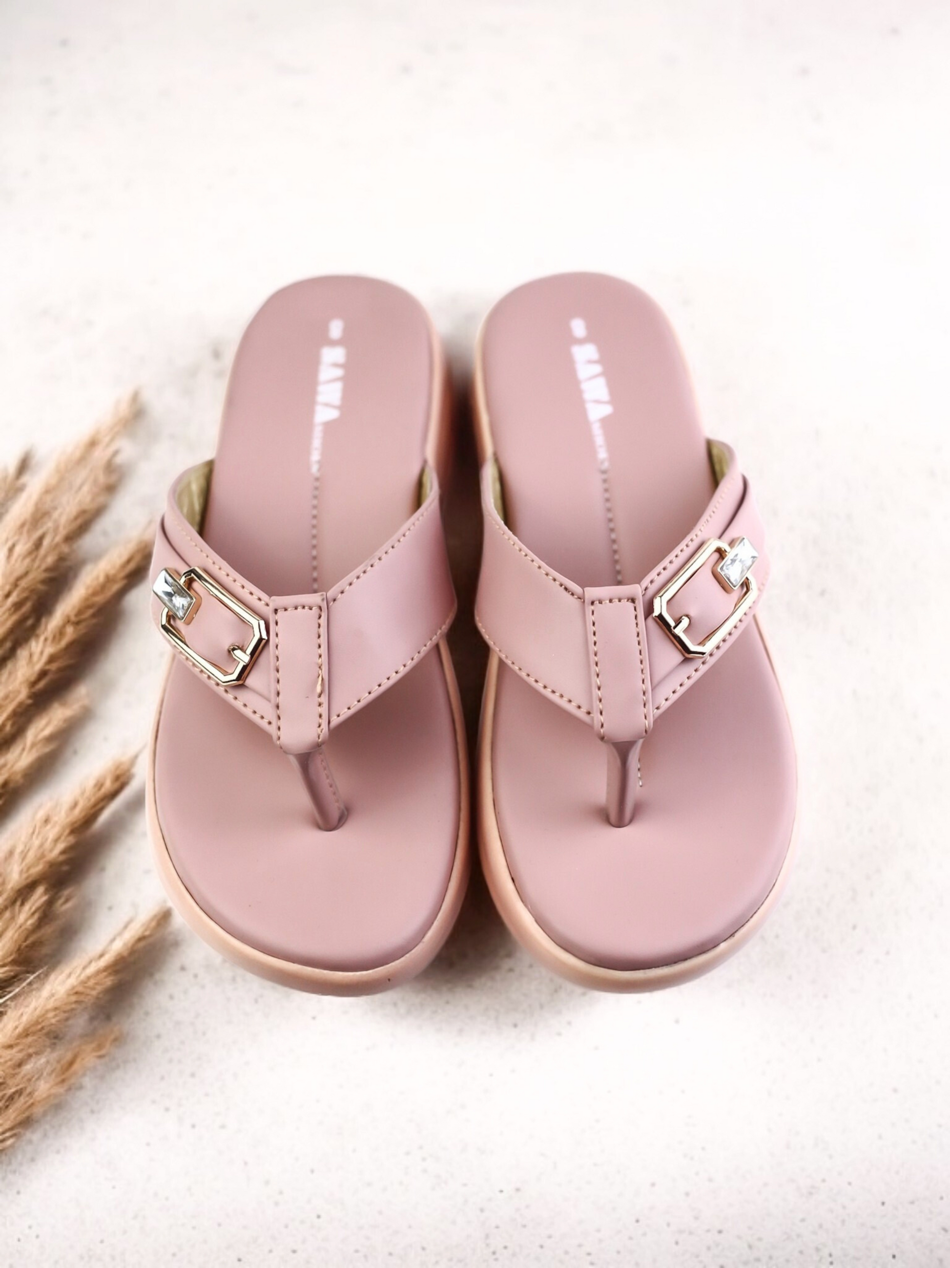 PINK CASUAL SLIPPERS 639 P