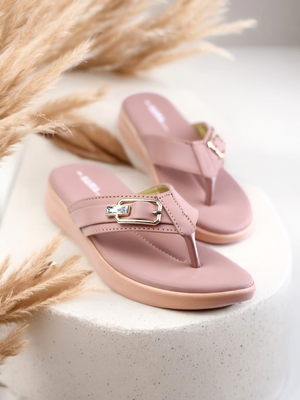 PINK CASUAL SLIPPERS 639 P