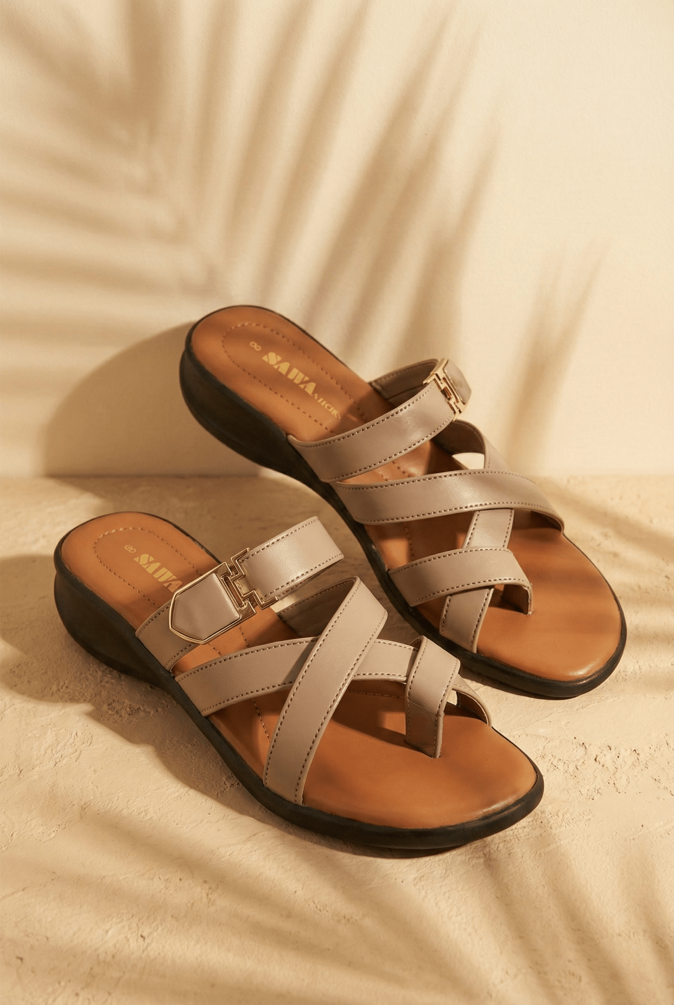 TAUPE SUEDE SLIPPERS 652 BR - Sawa.pkWomen footwear shoes affordable