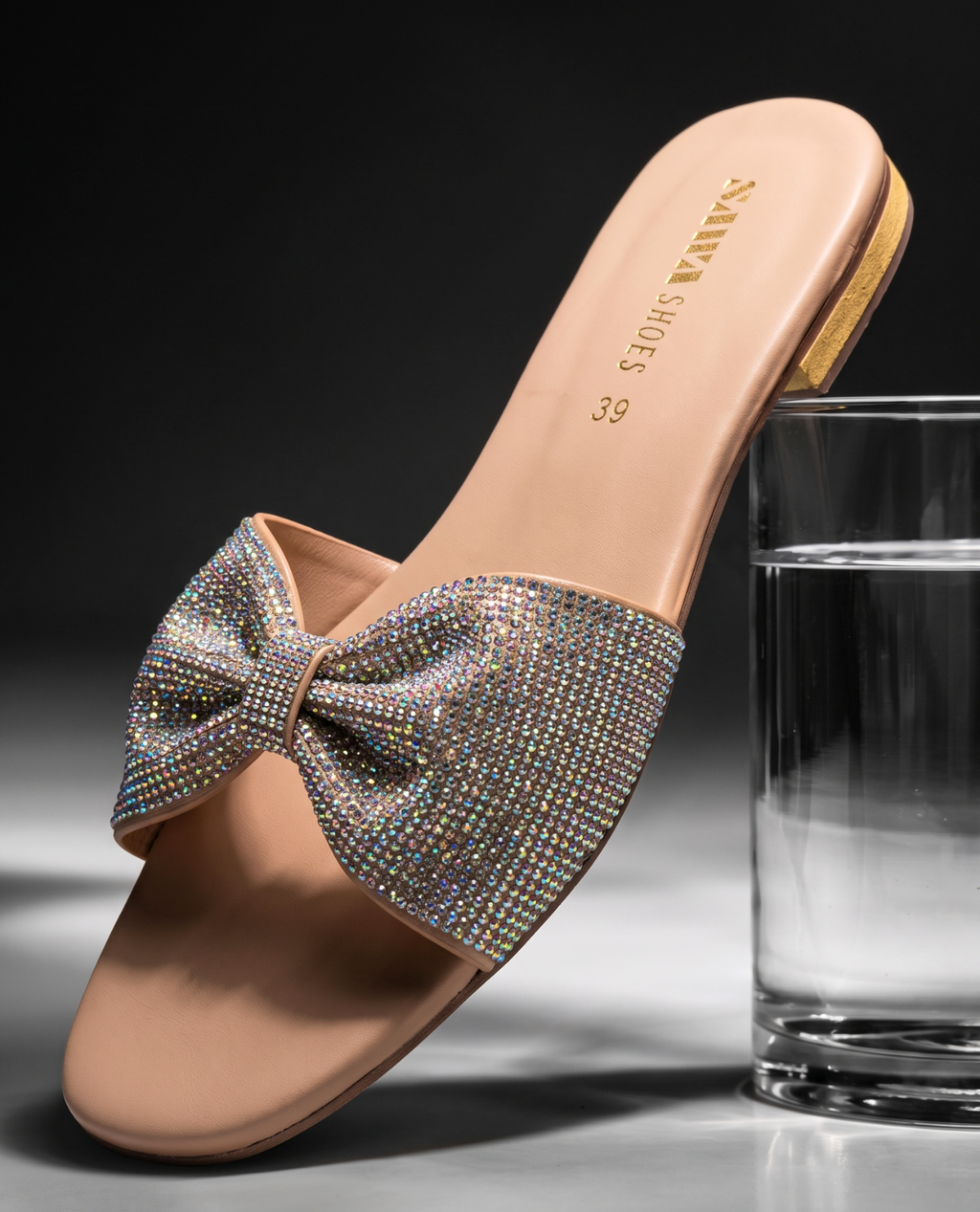 Crystal Bow Slides 615 G