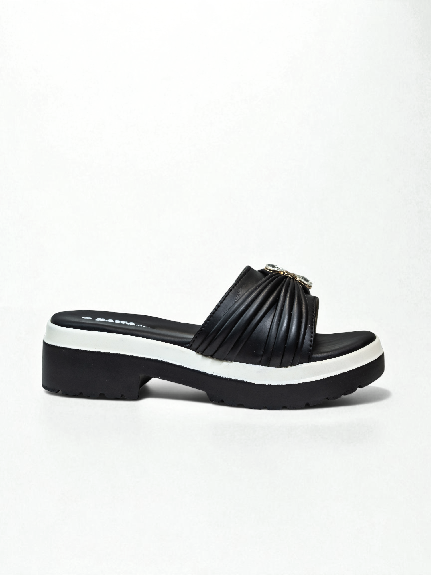 BLACK CASUAL WEDGES 701 BK
