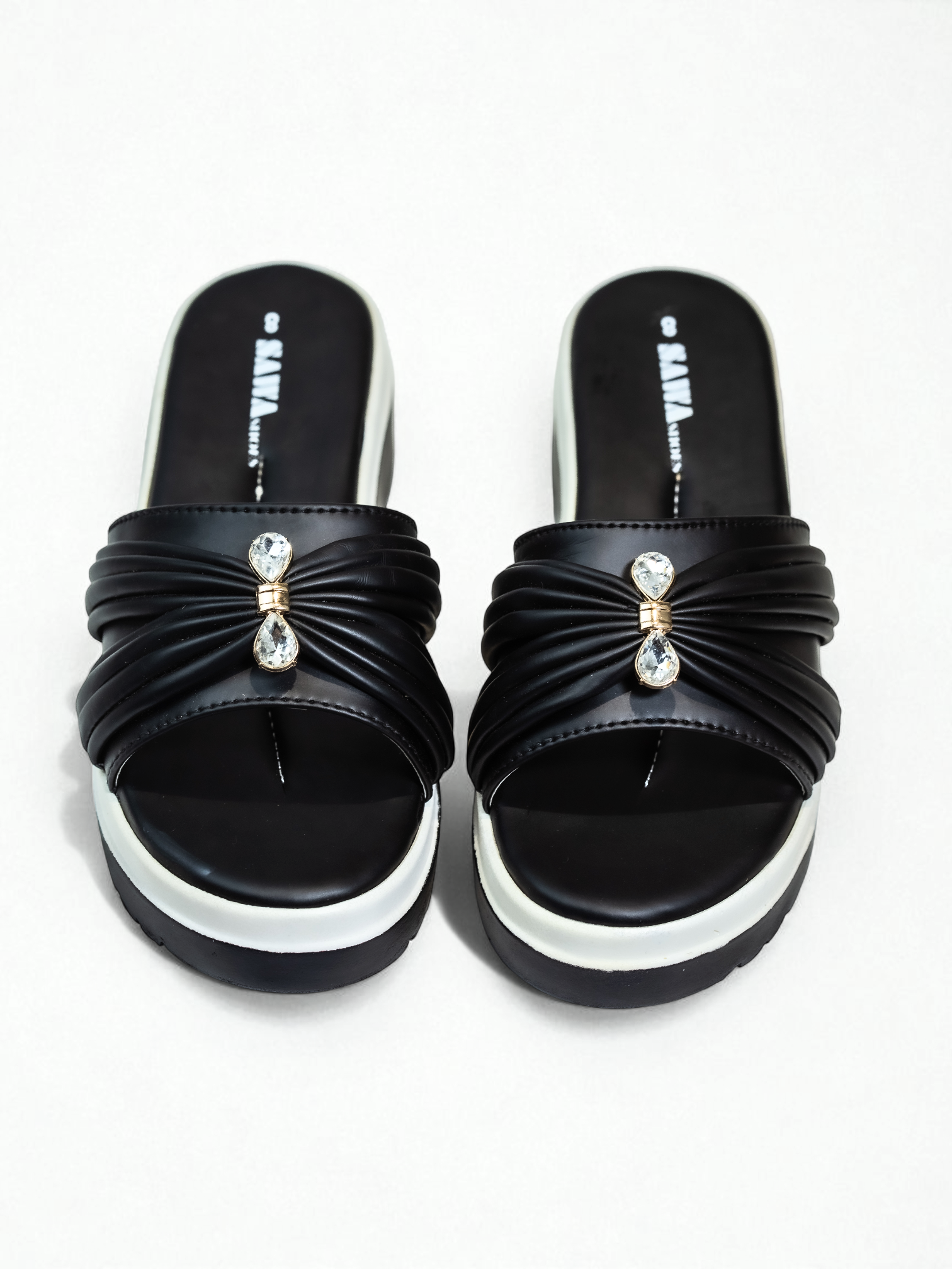 BLACK CASUAL WEDGES 701 BK