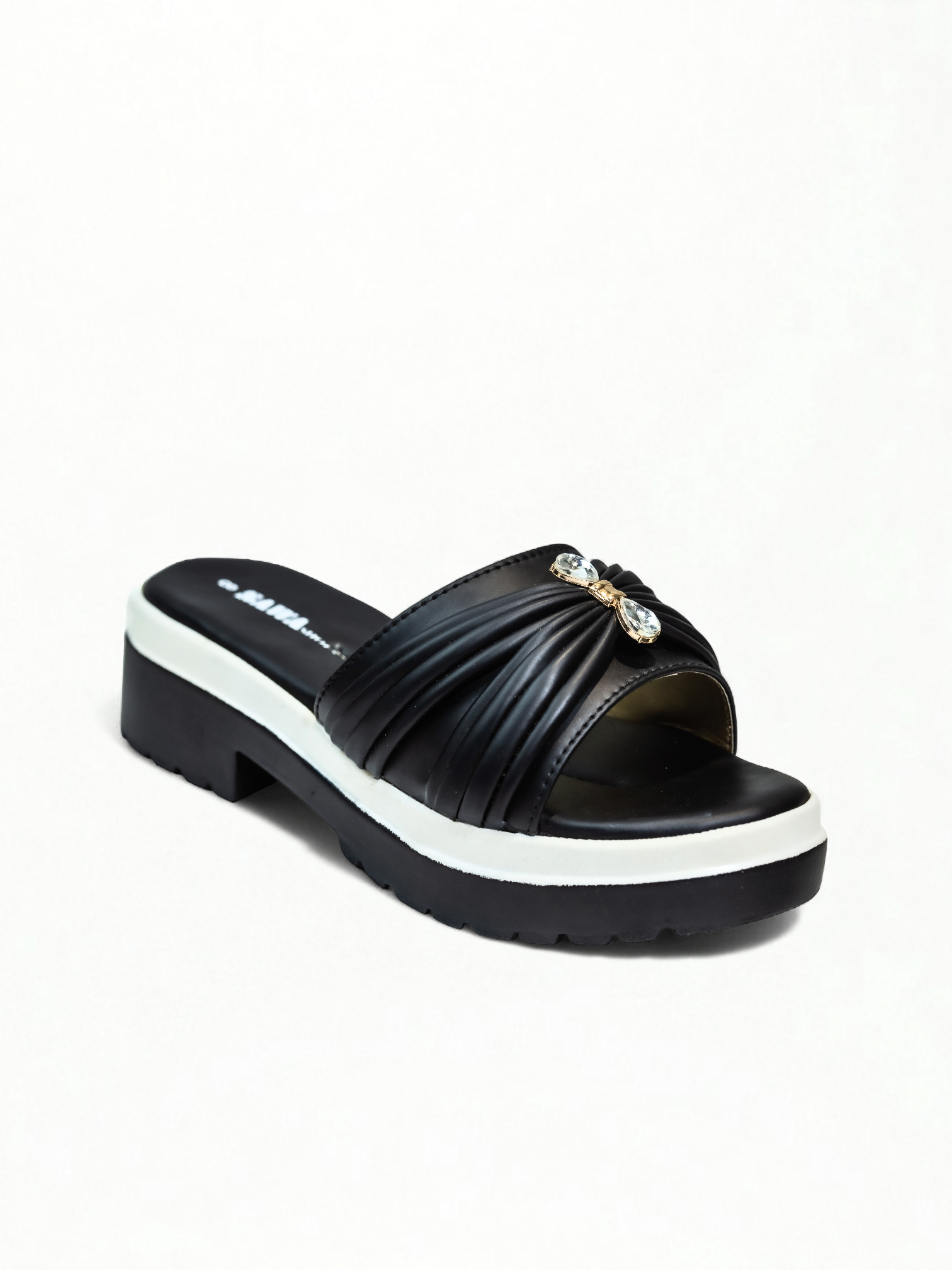 BLACK CASUAL WEDGES 701 BK