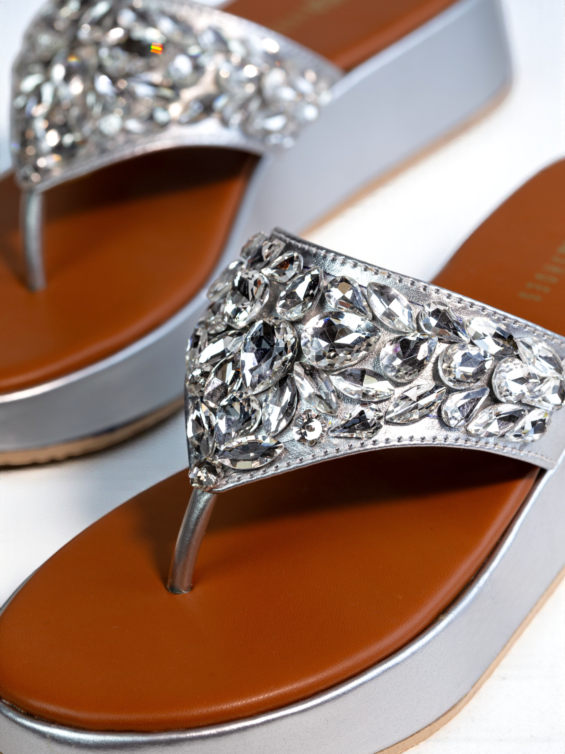 SILVER FORMAL WEDGES 716 S