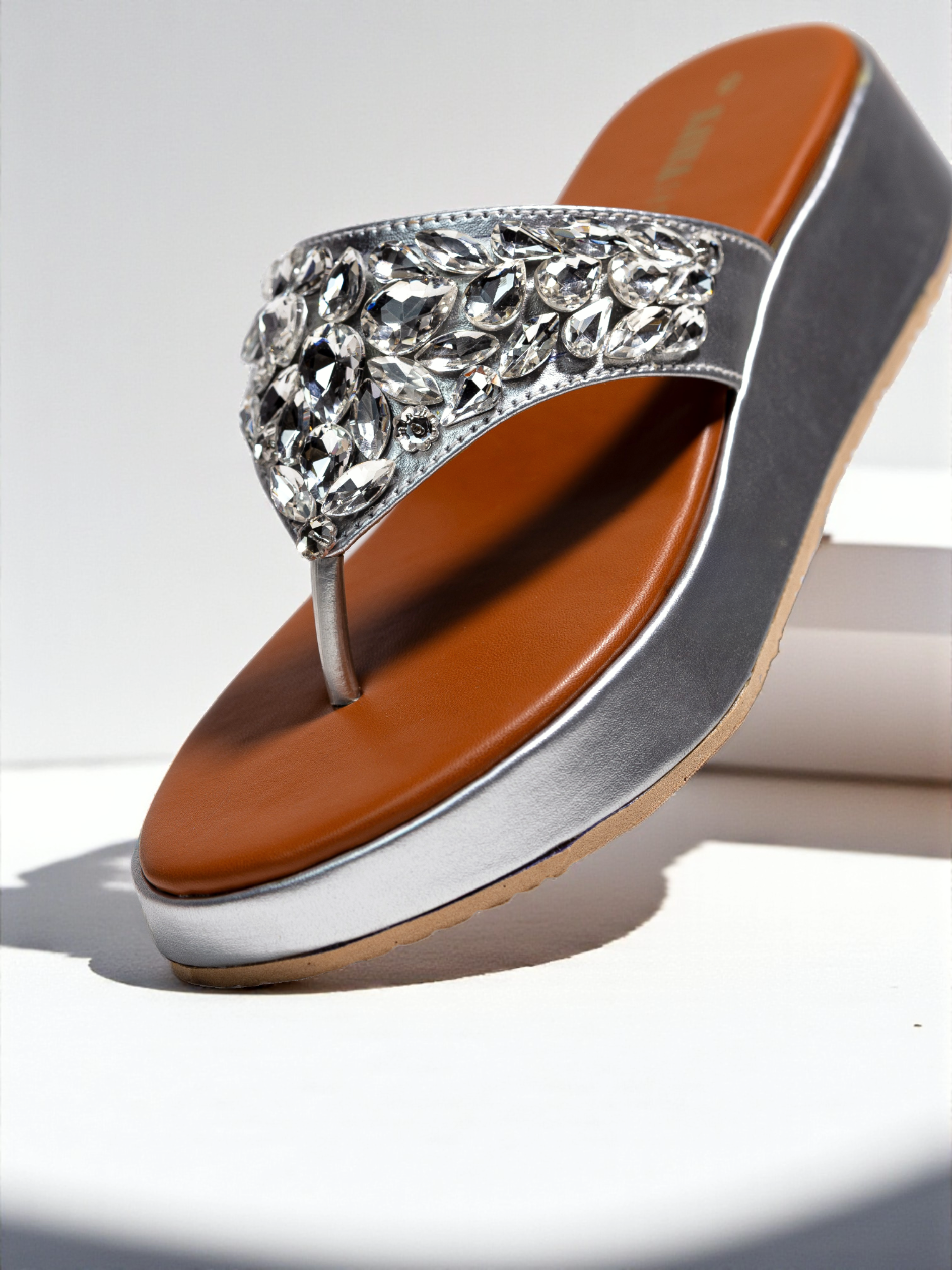 SILVER FORMAL WEDGES 716 S