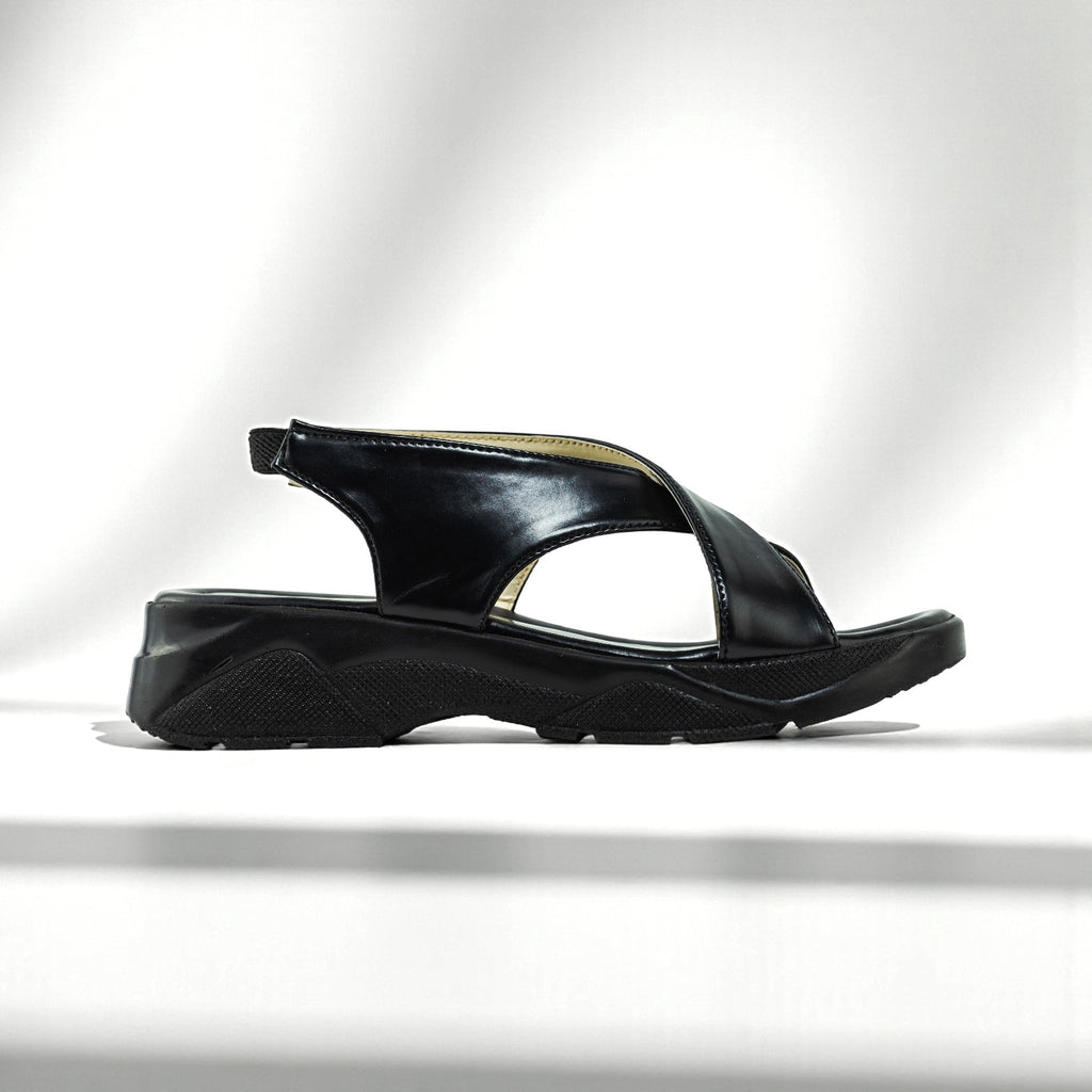 BLACK CASUAL SANDALS 718 BK
