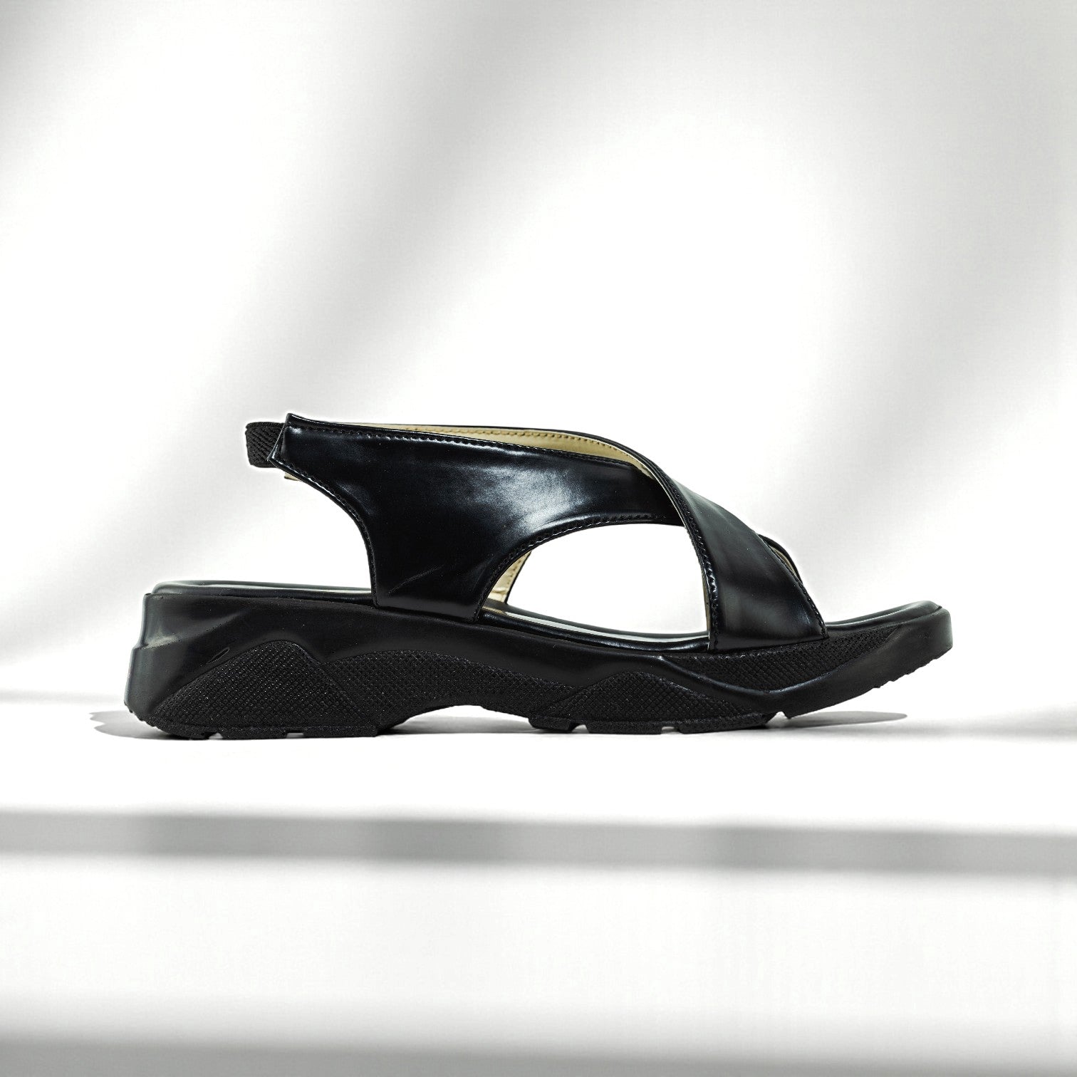 BLACK CASUAL SANDALS 718 BK