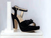 BLACK HEELS SANDALS 719 BK