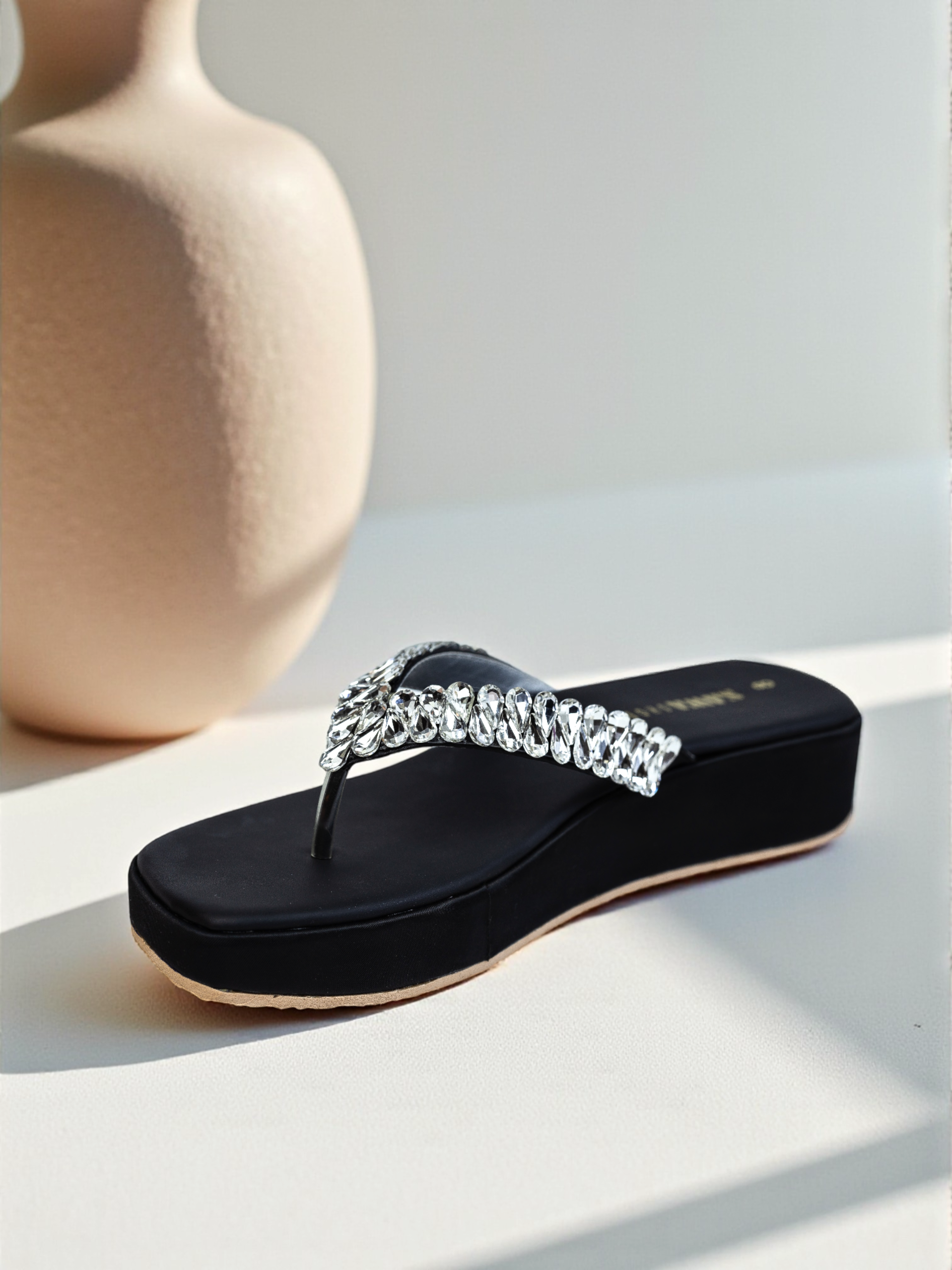 BLACK FORMAL WEDGES 723 BK