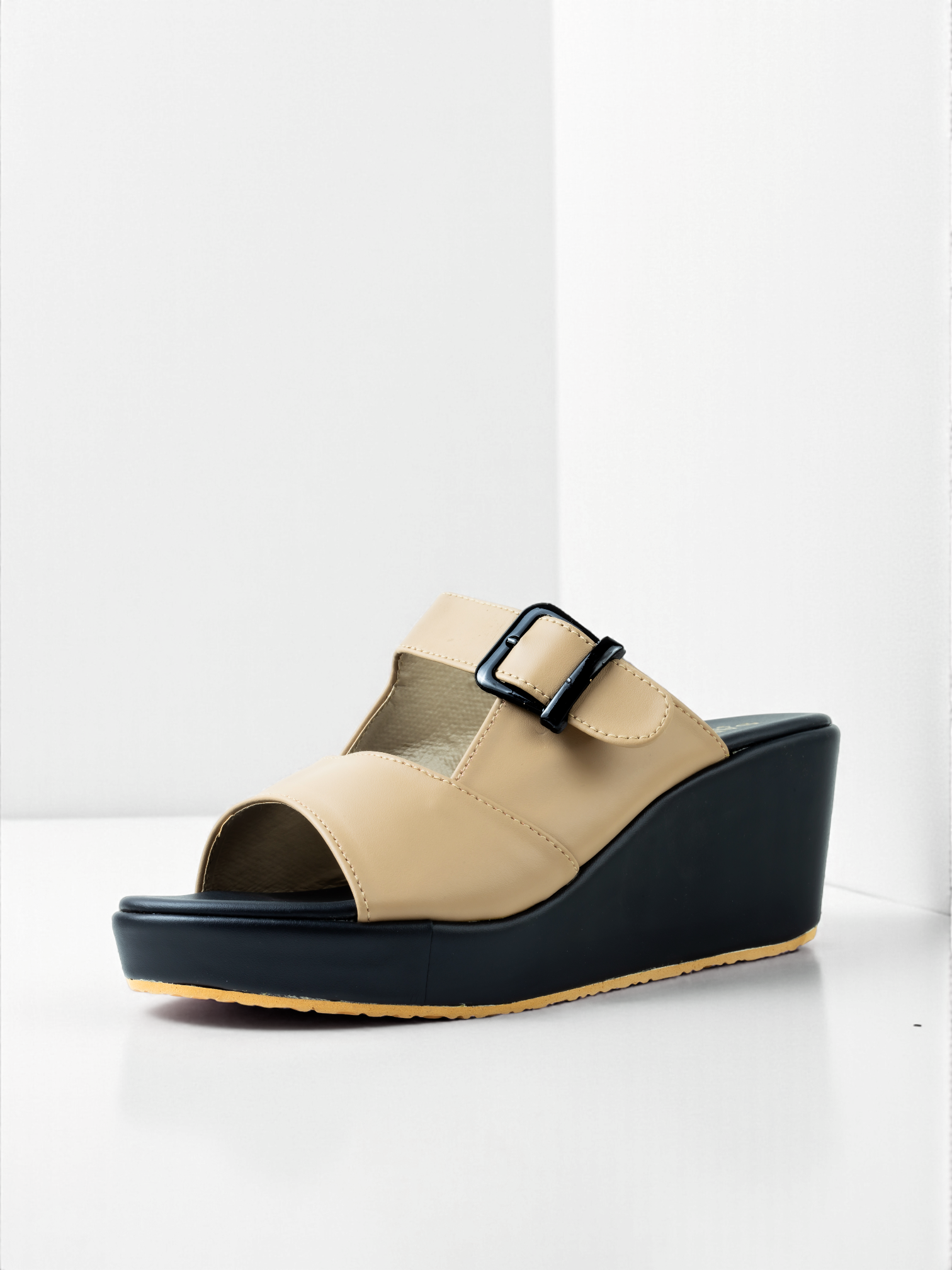 Beige Casual Wedges 752 F