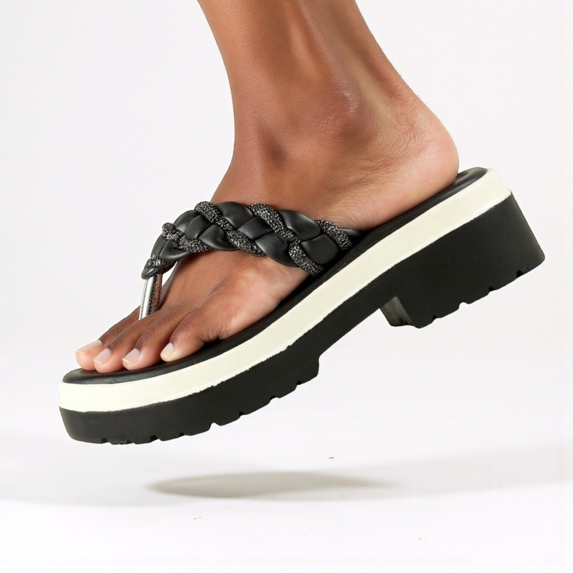 BLACK CASUAL WEDGES 760 BK