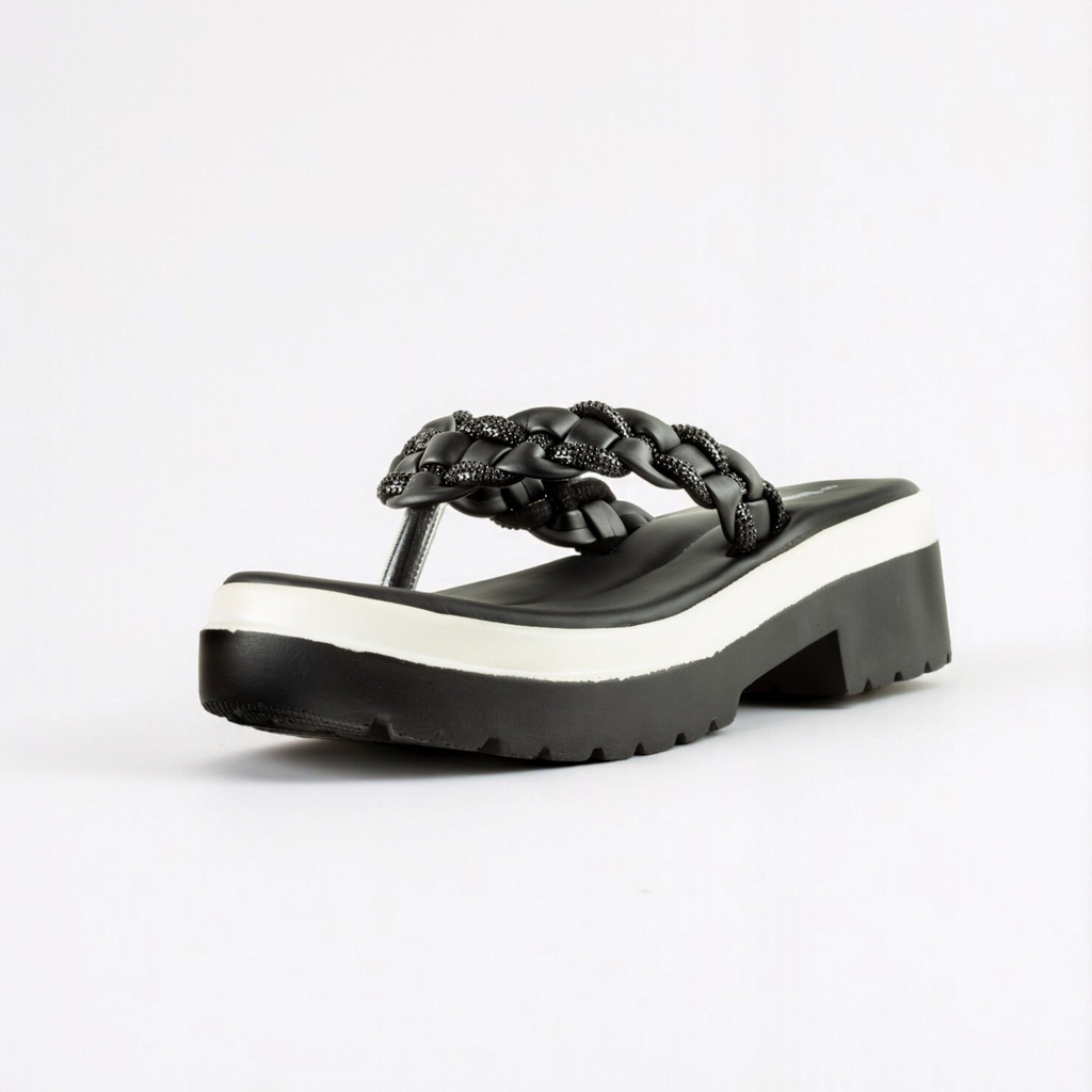 BLACK CASUAL WEDGES 760 BK