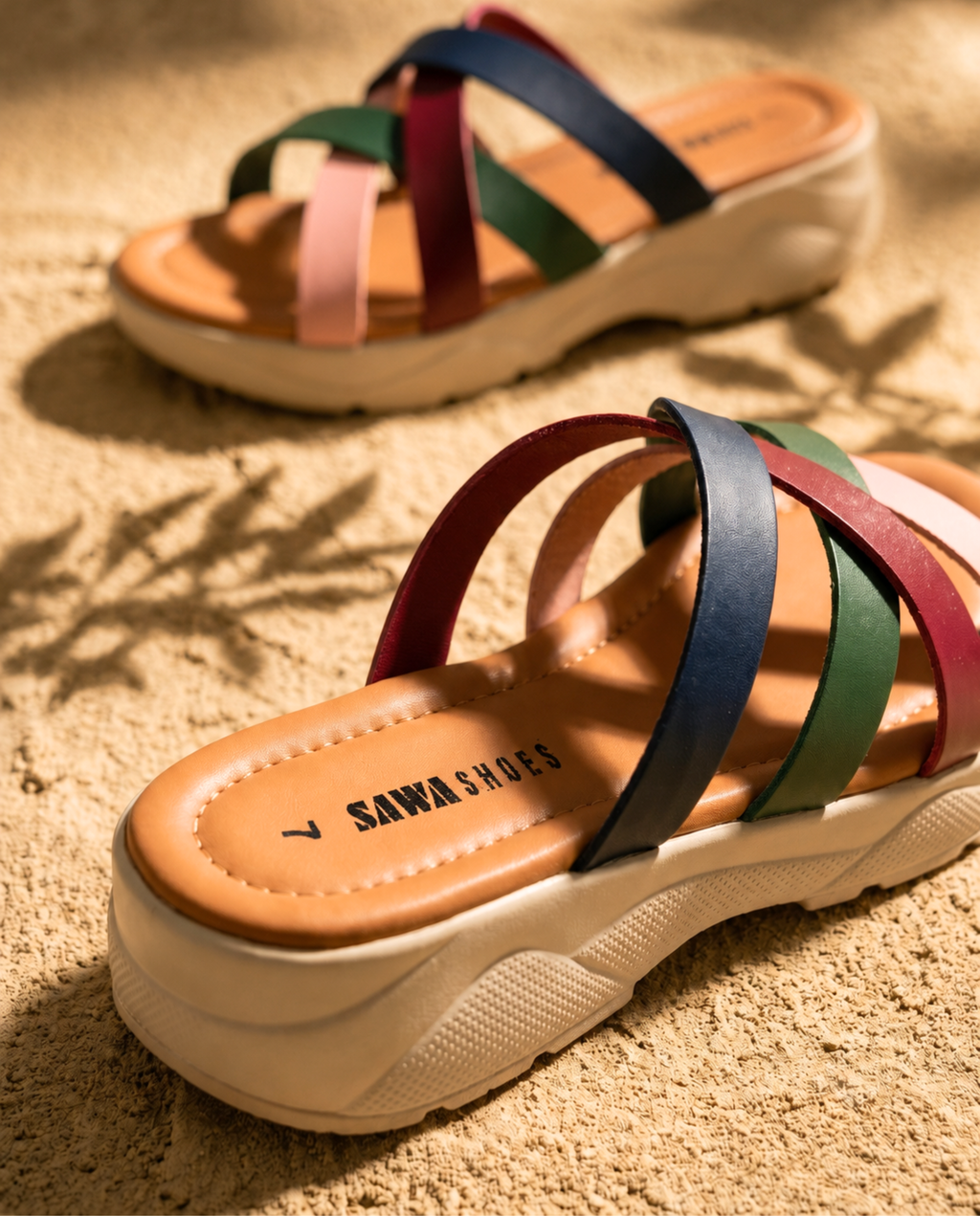 Sawa Multi-Strap Platform Slides 423 ML