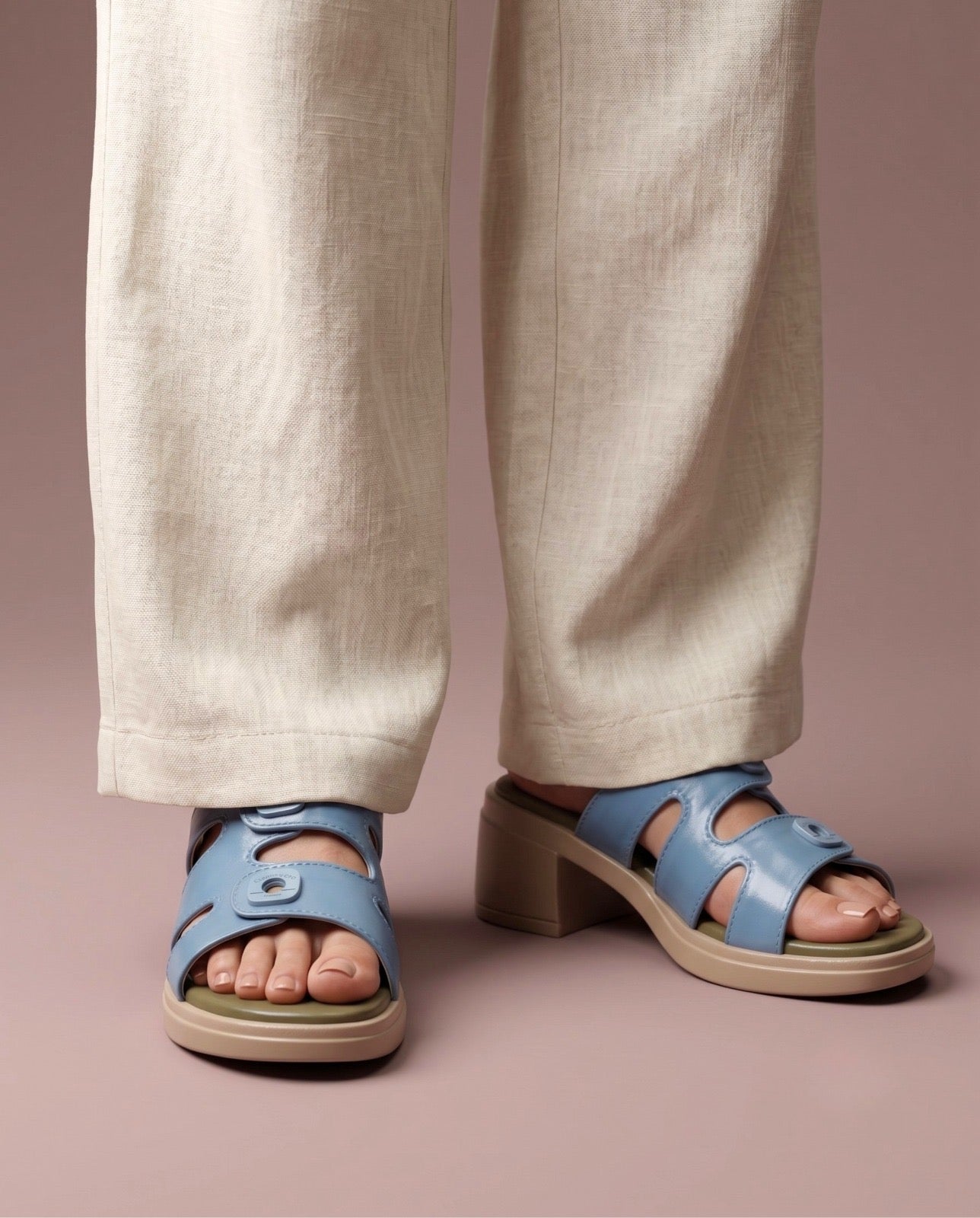 Sky Blue Double-Strap Blocks 1010 BL