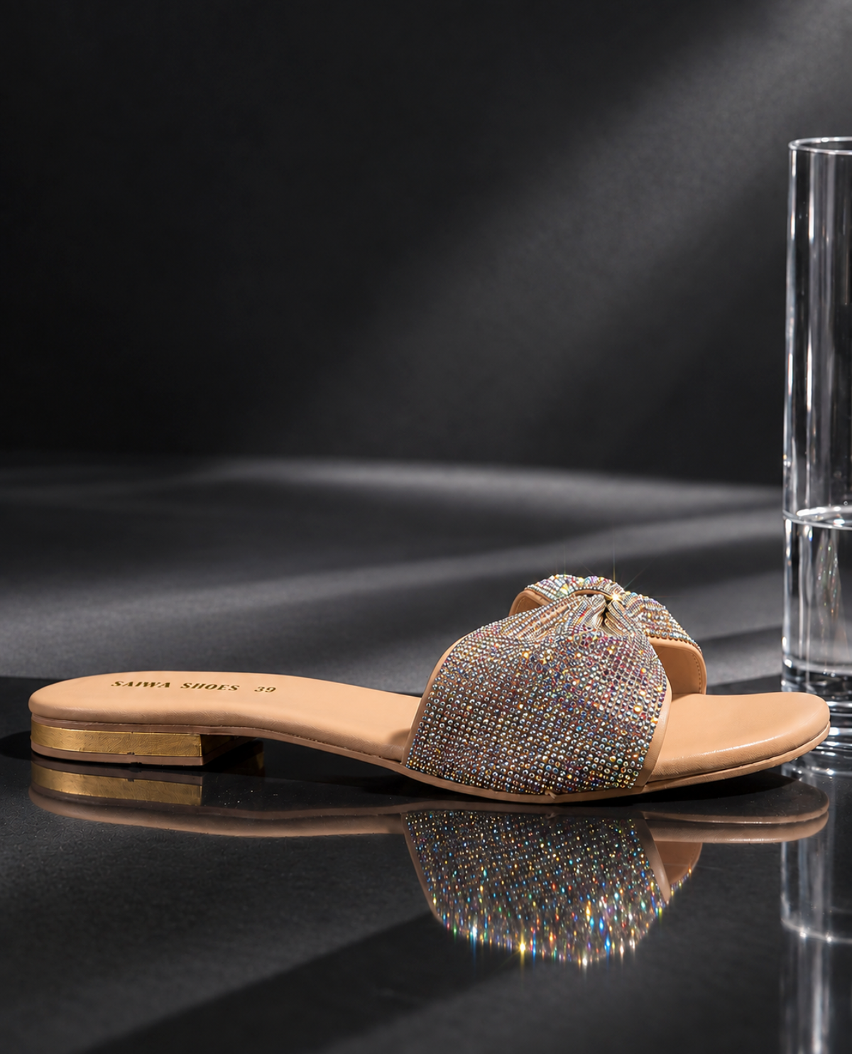 Crystal Bow Slides 615 G