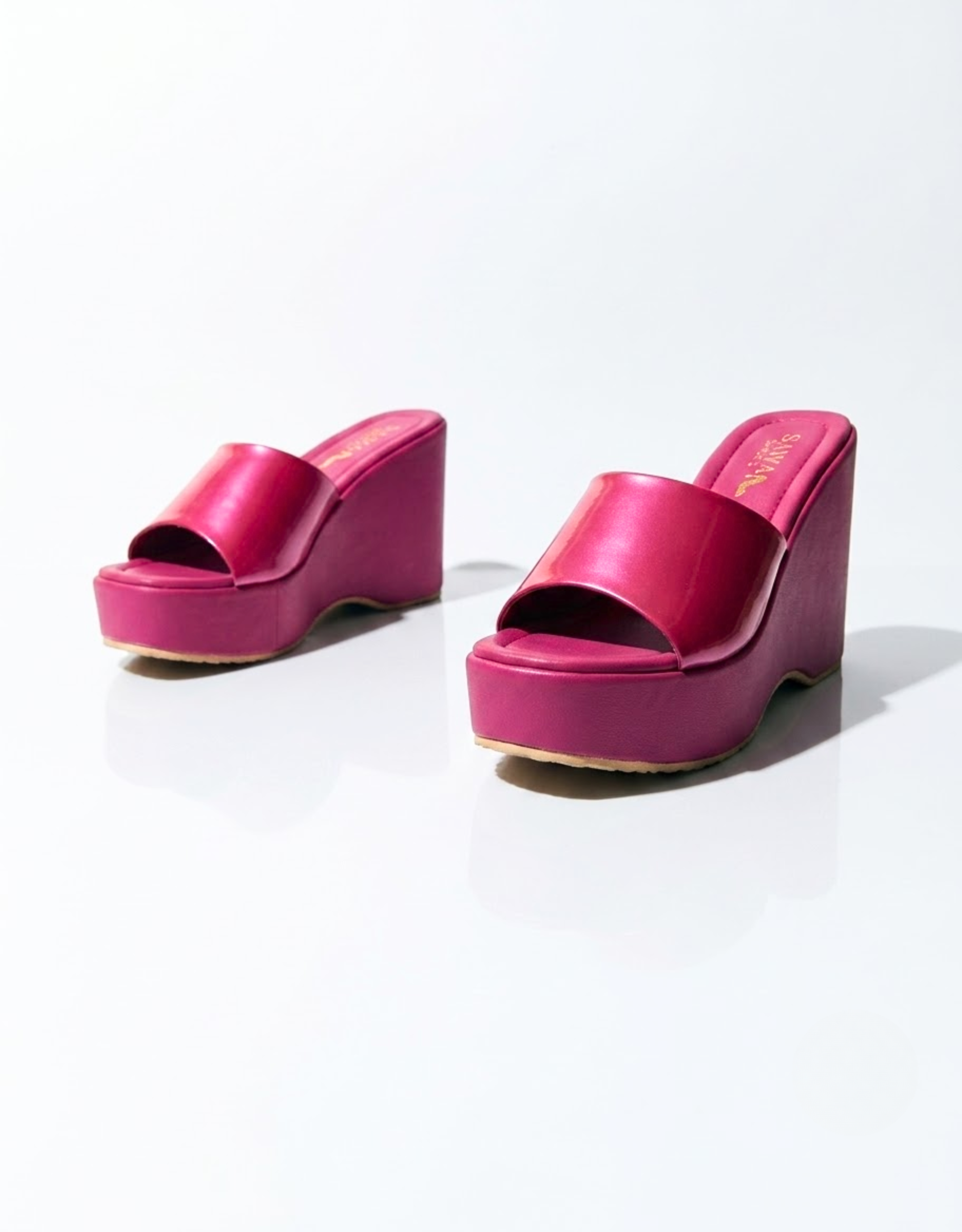 Fuchsia Comfort Platform Wedges 742 PN
