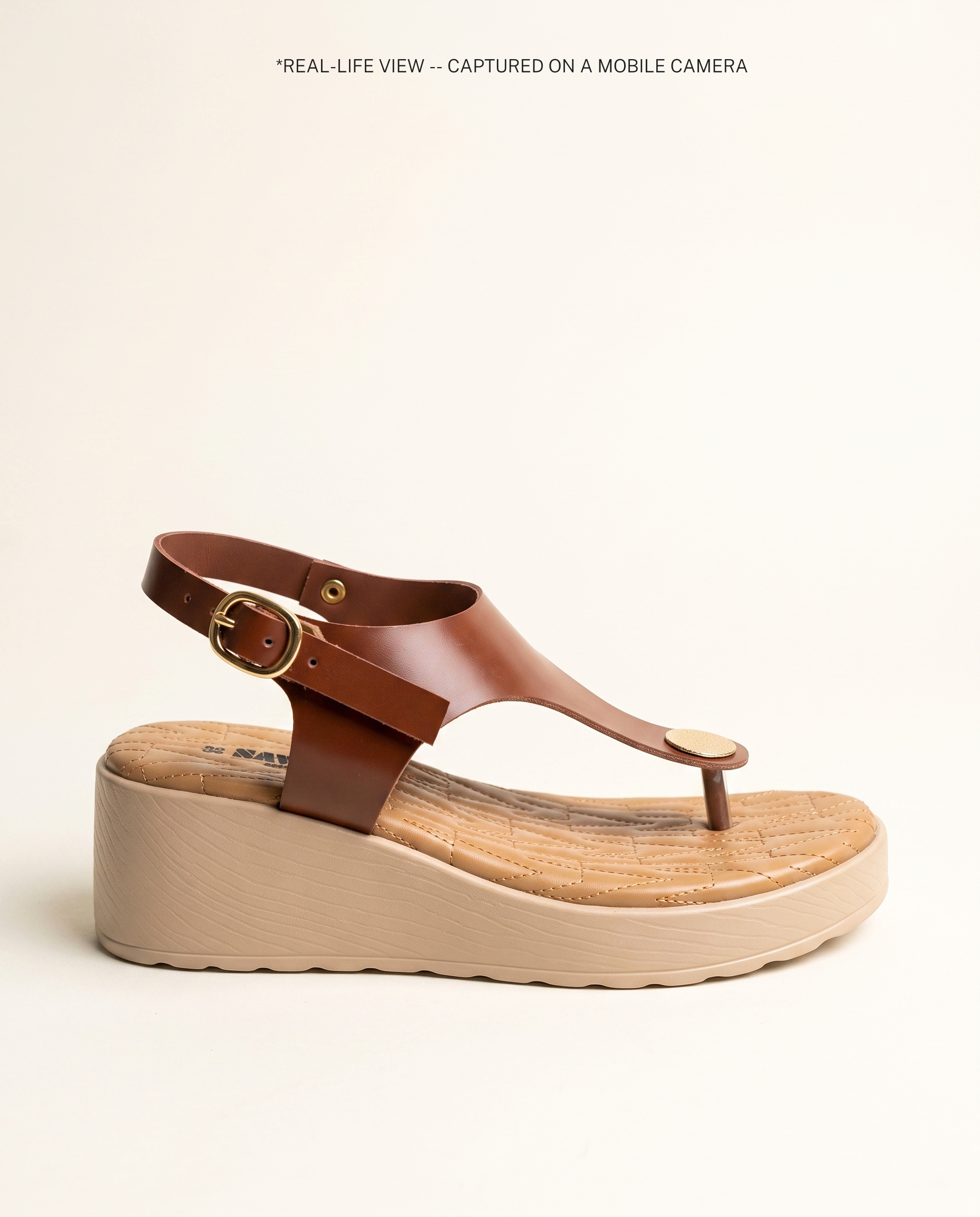 Brown Platform Wedge Sandals B02-Br