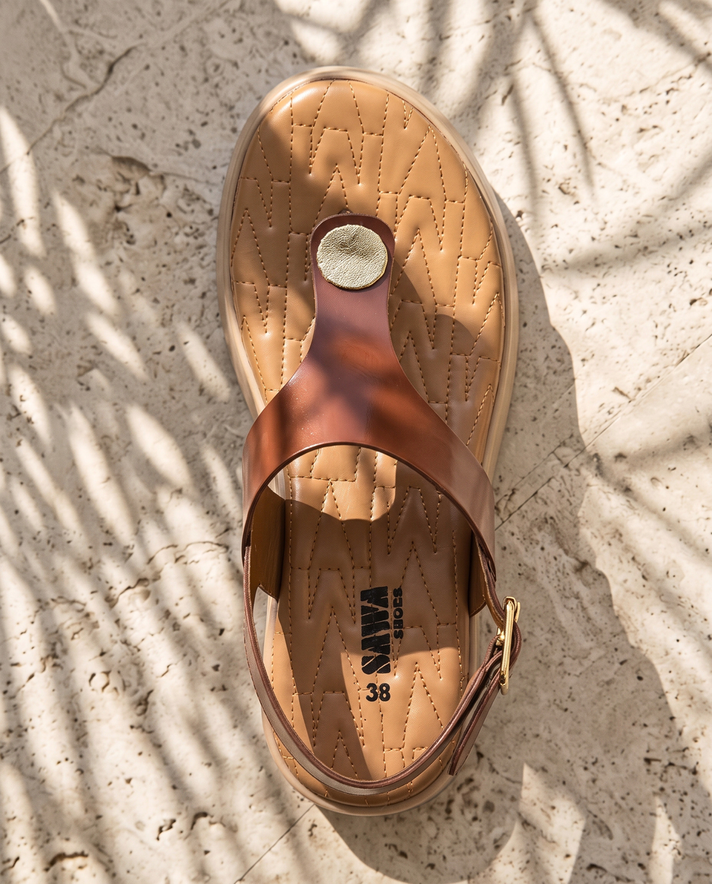 Brown Platform Wedge Sandals B02-Br