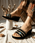SPARKLING BLACK WEDGES 727 Bk - Sawa.pkWomen footwear shoes affordable