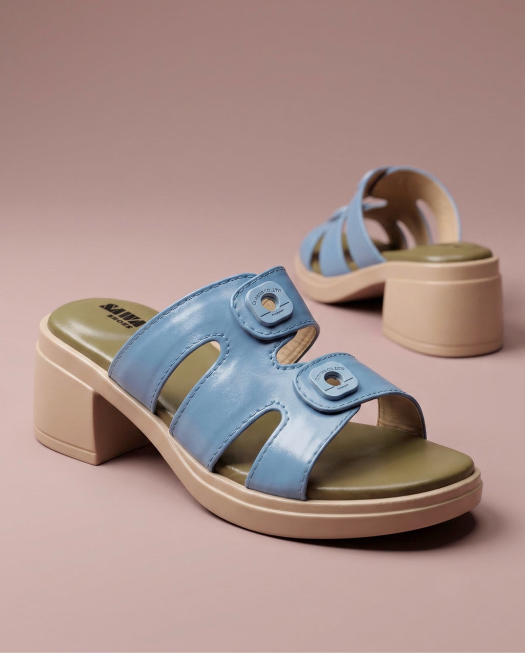 Sky Blue Double-Strap Blocks 1010 BL