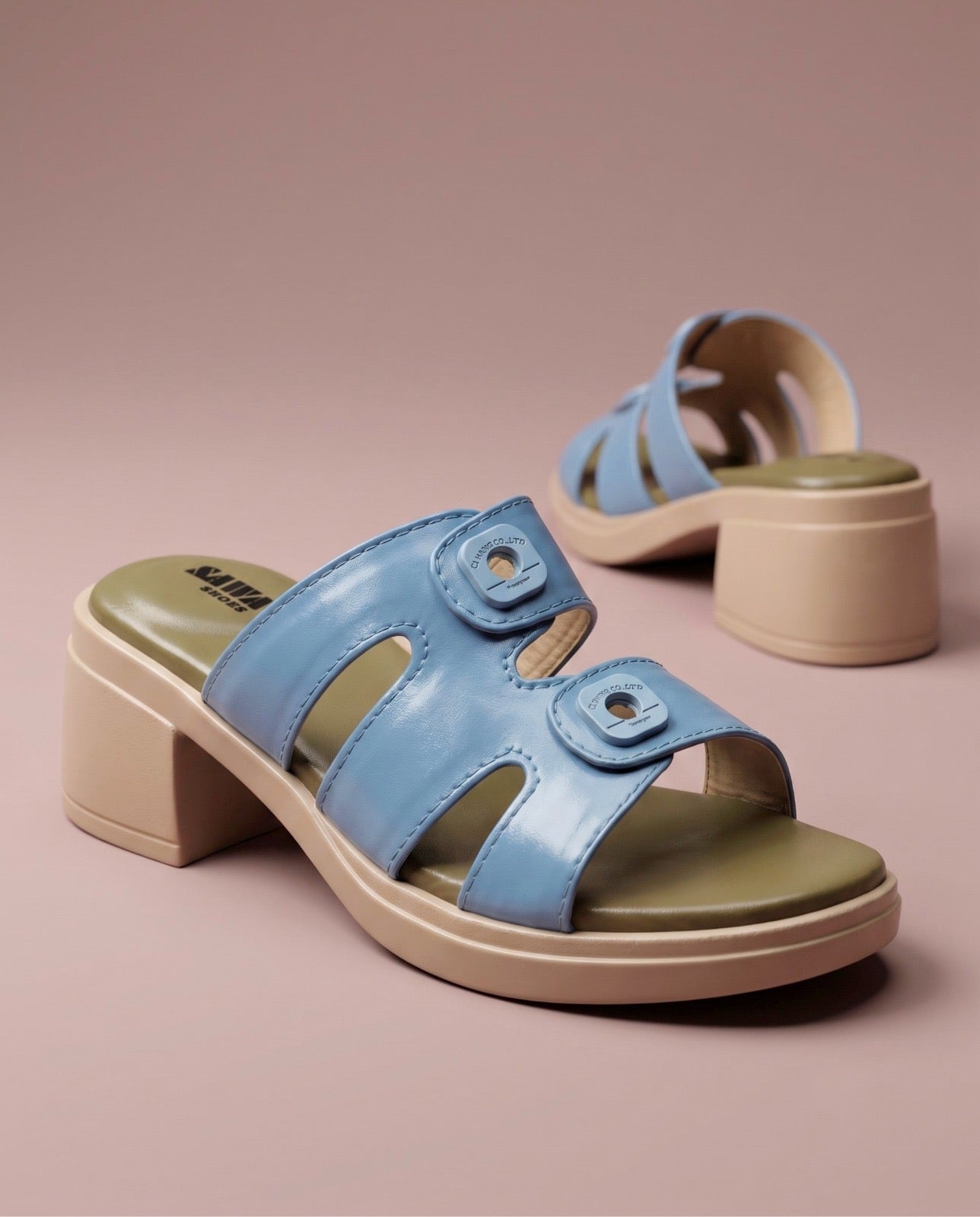Sky Blue Double-Strap Blocks 1010 BL