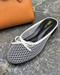 Mesh Bow Flat Mules 6729 W