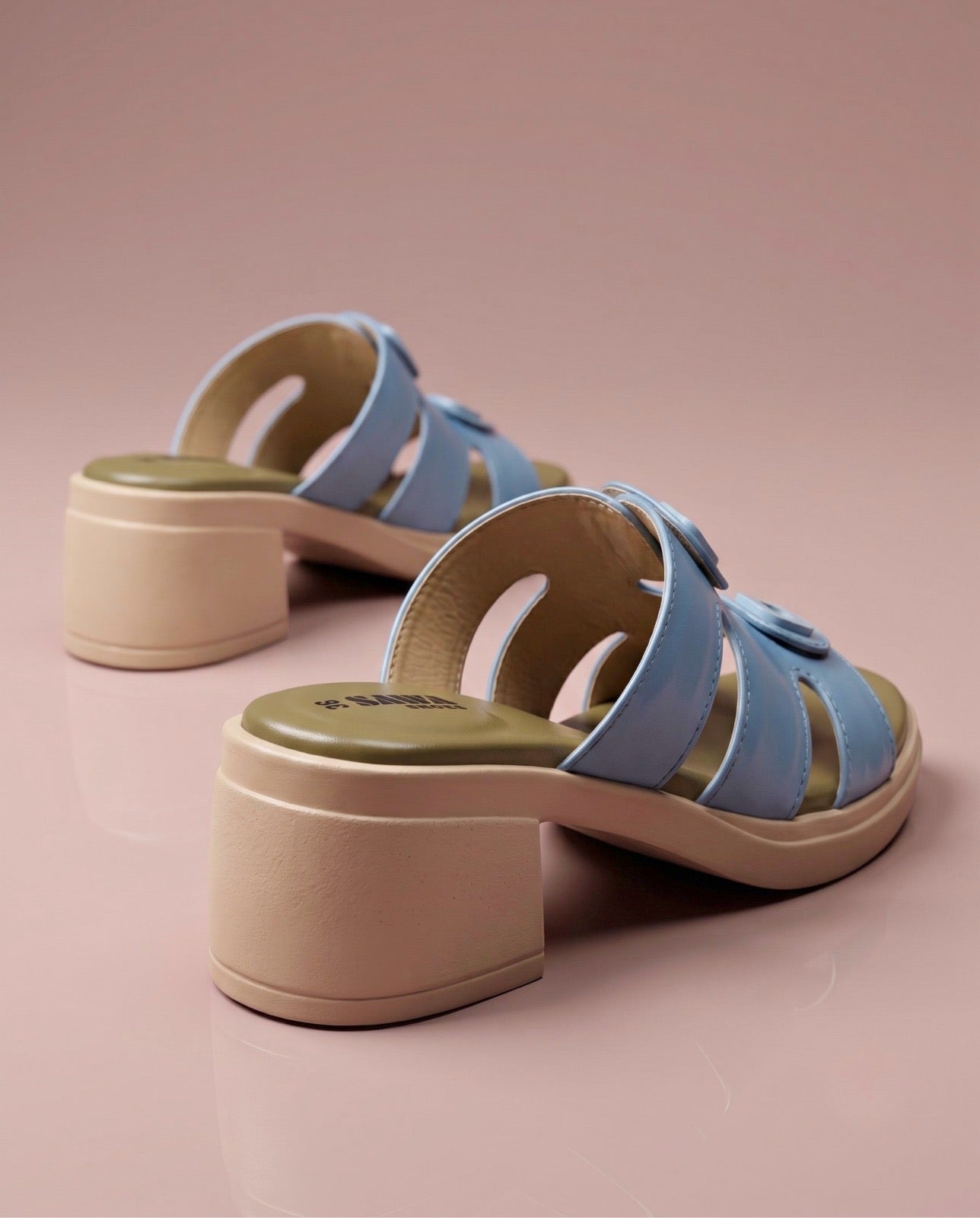 Sky Blue Double-Strap Blocks 1010 BL