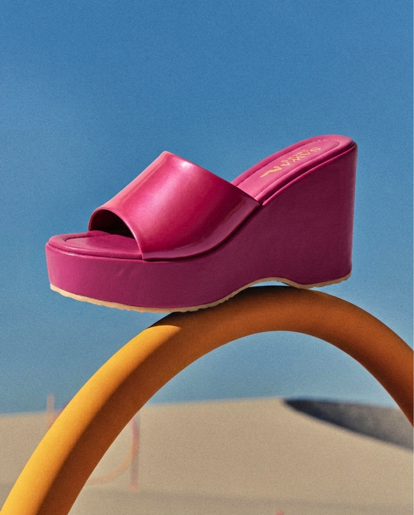 Fuchsia Comfort Platform Wedges 742 PN