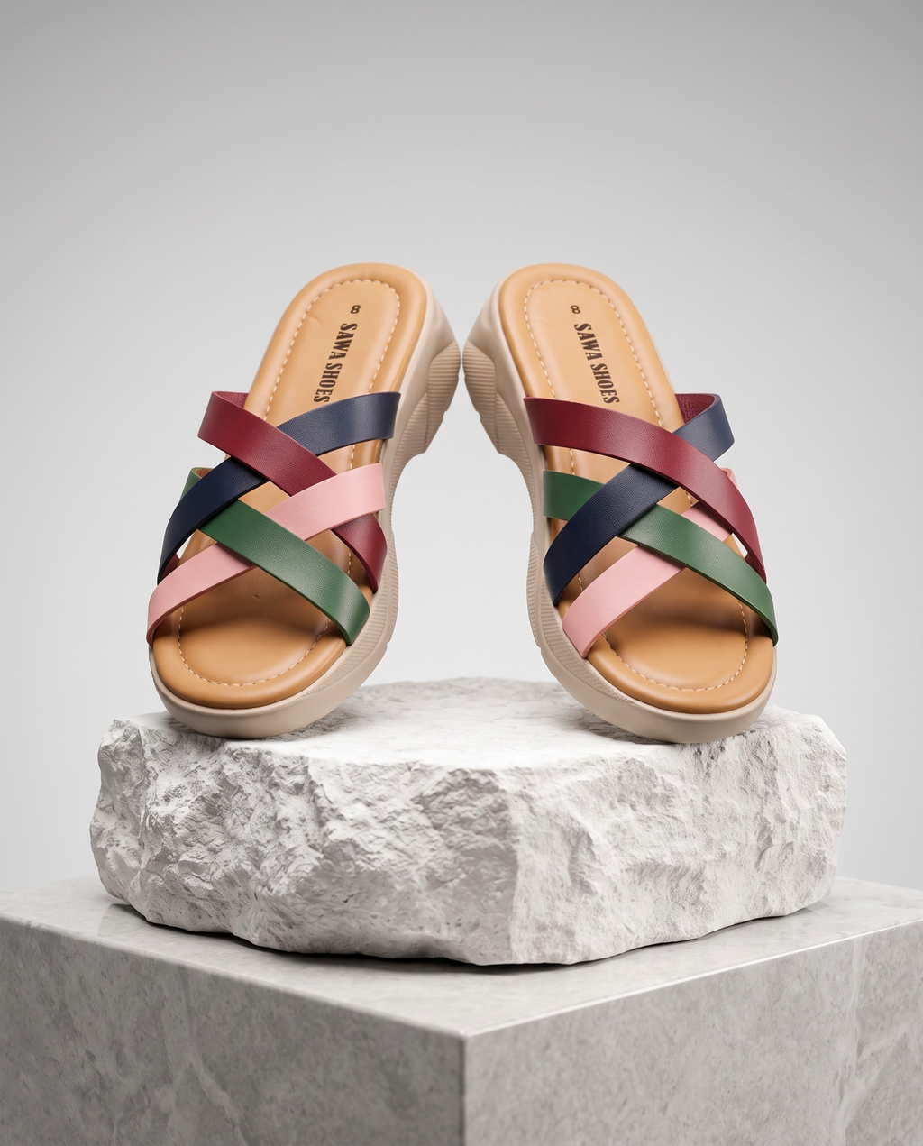Sawa Multi-Strap Platform Slides 423 ML