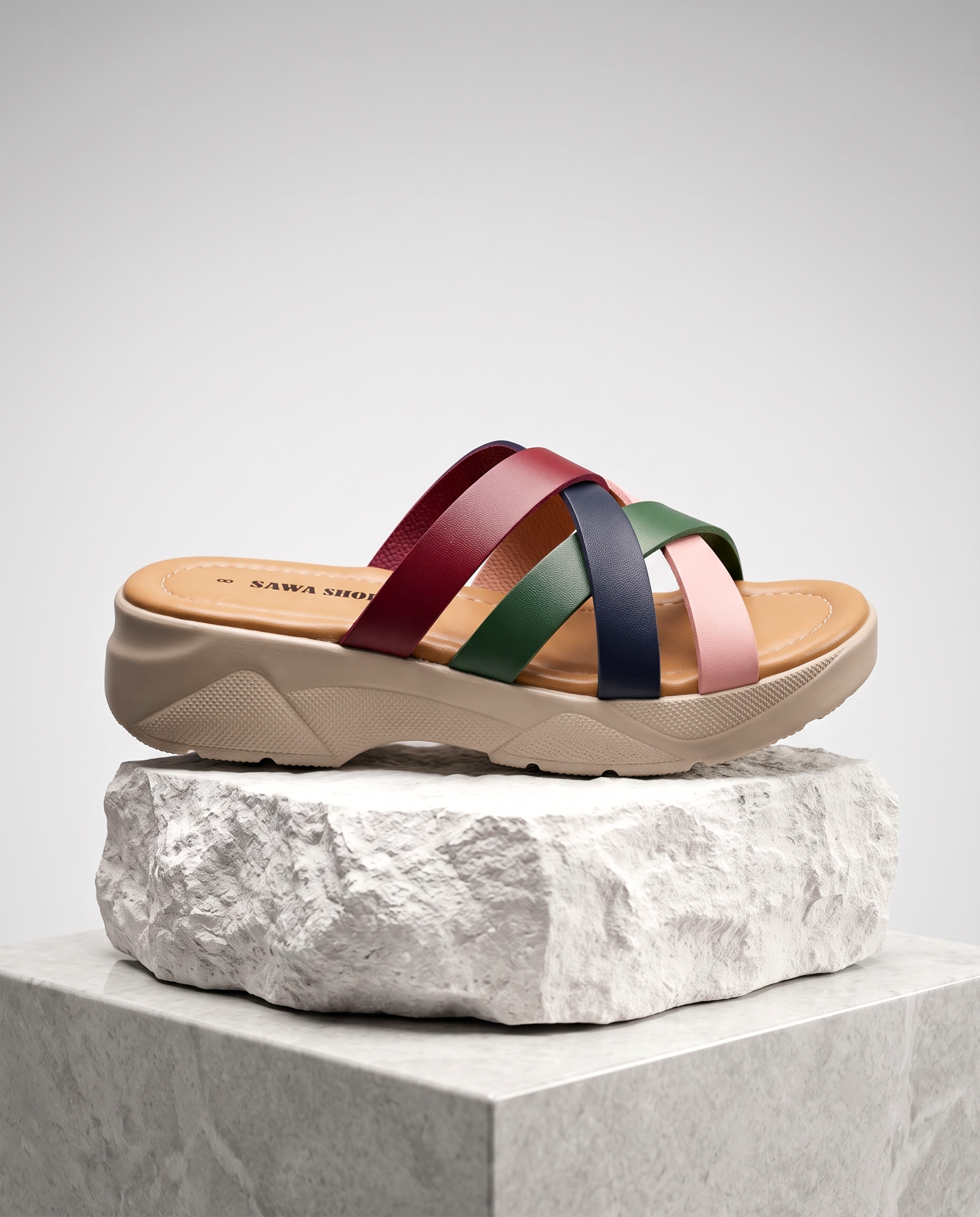 Sawa Multi-Strap Platform Slides 423 ML