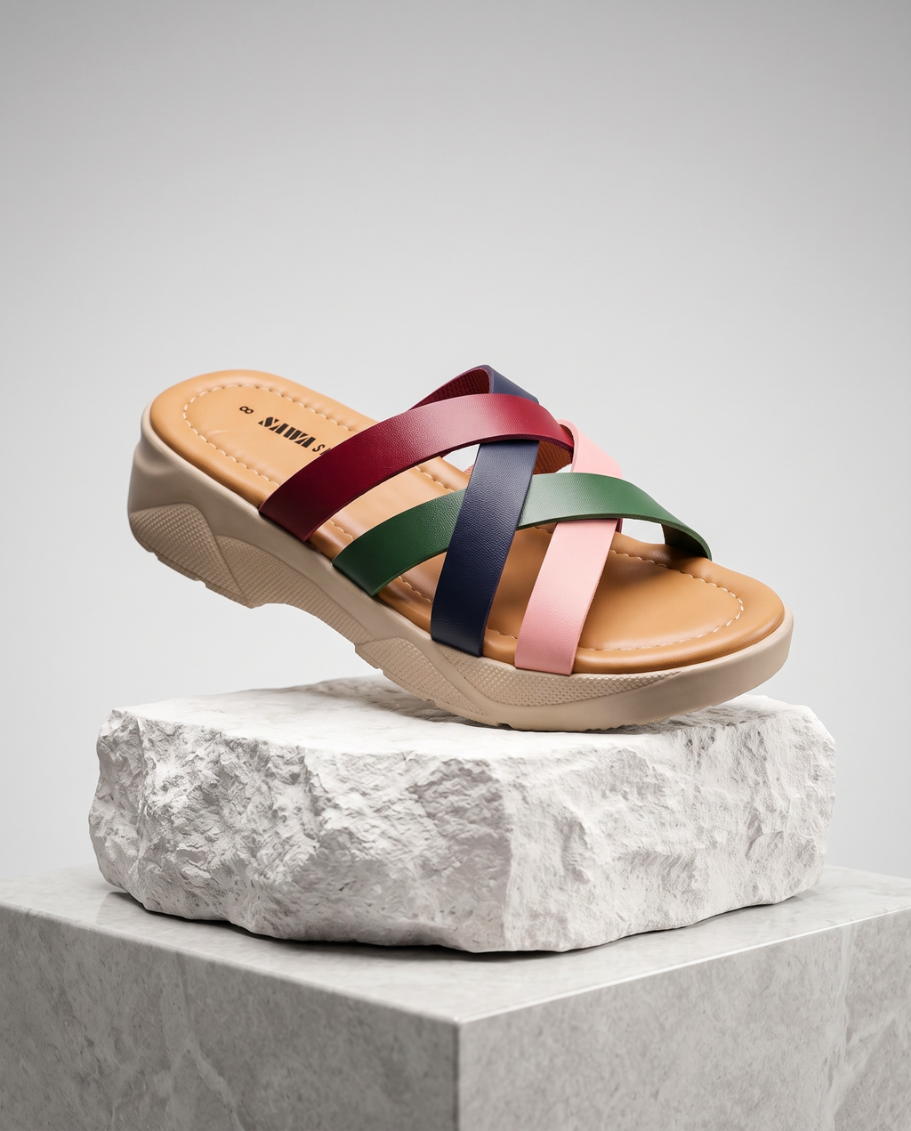 Sawa Multi-Strap Platform Slides 423 ML