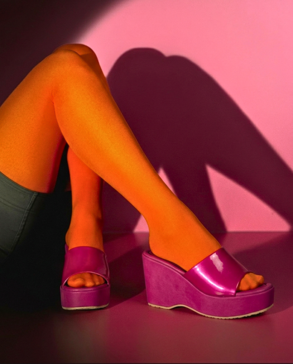 Fuchsia Comfort Platform Wedges 742 PN