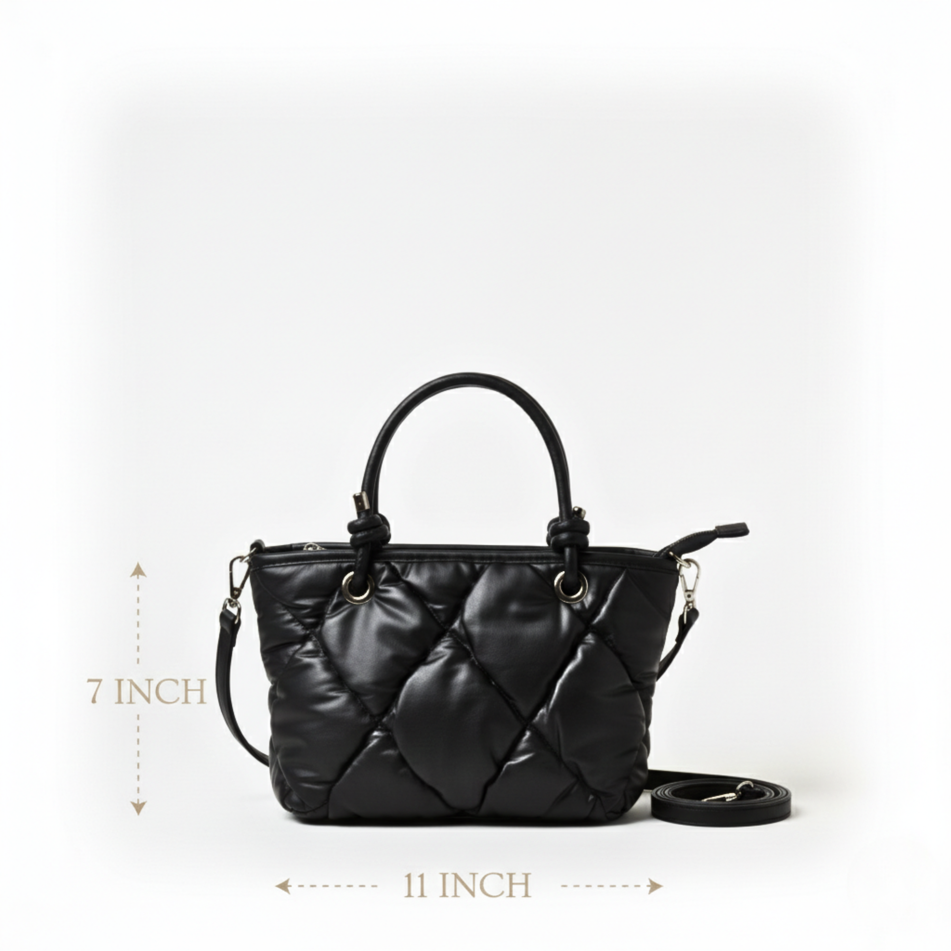Quilted Puffer Mini Tote 9729 BK