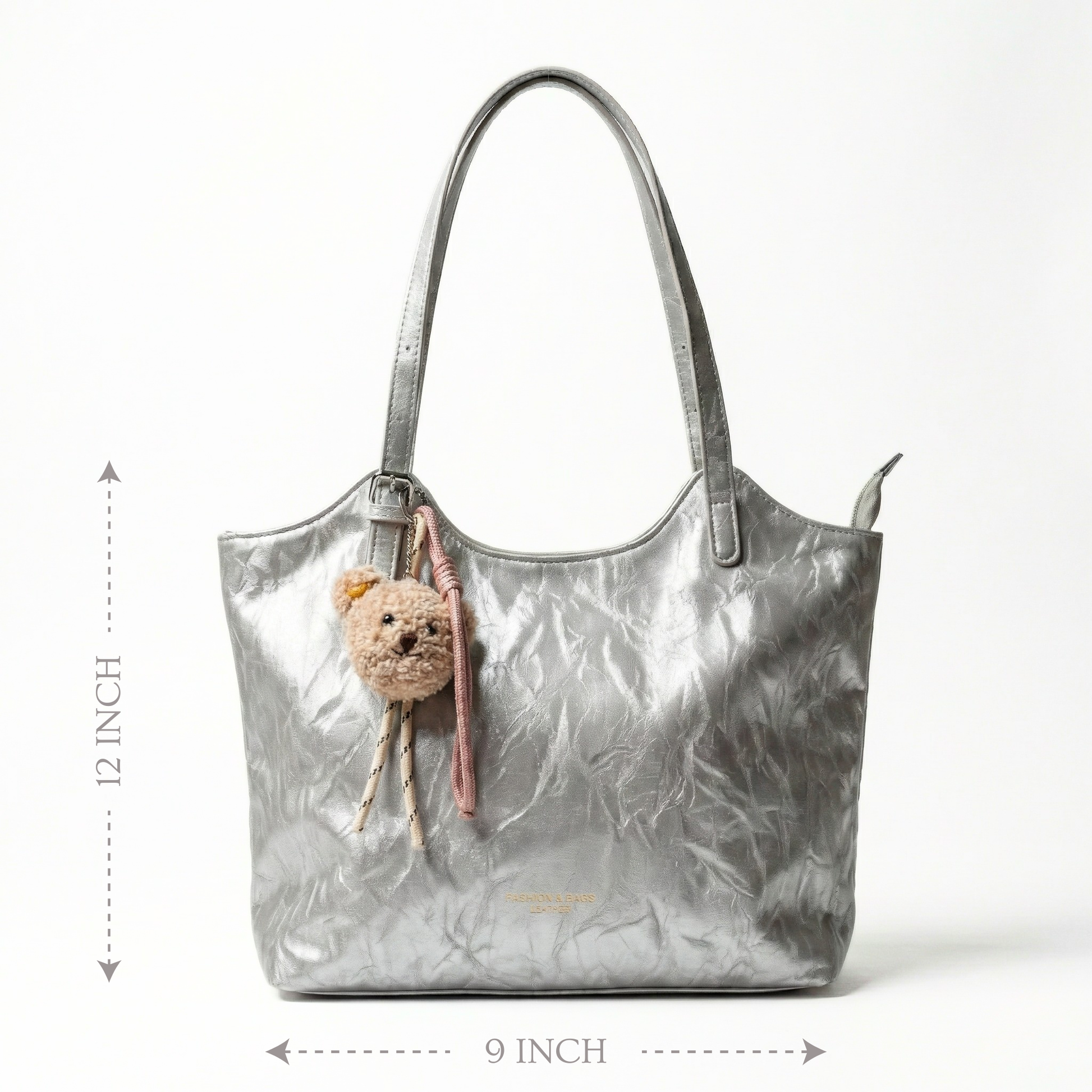 Metallic Crinkle Tote Bag 1754 S