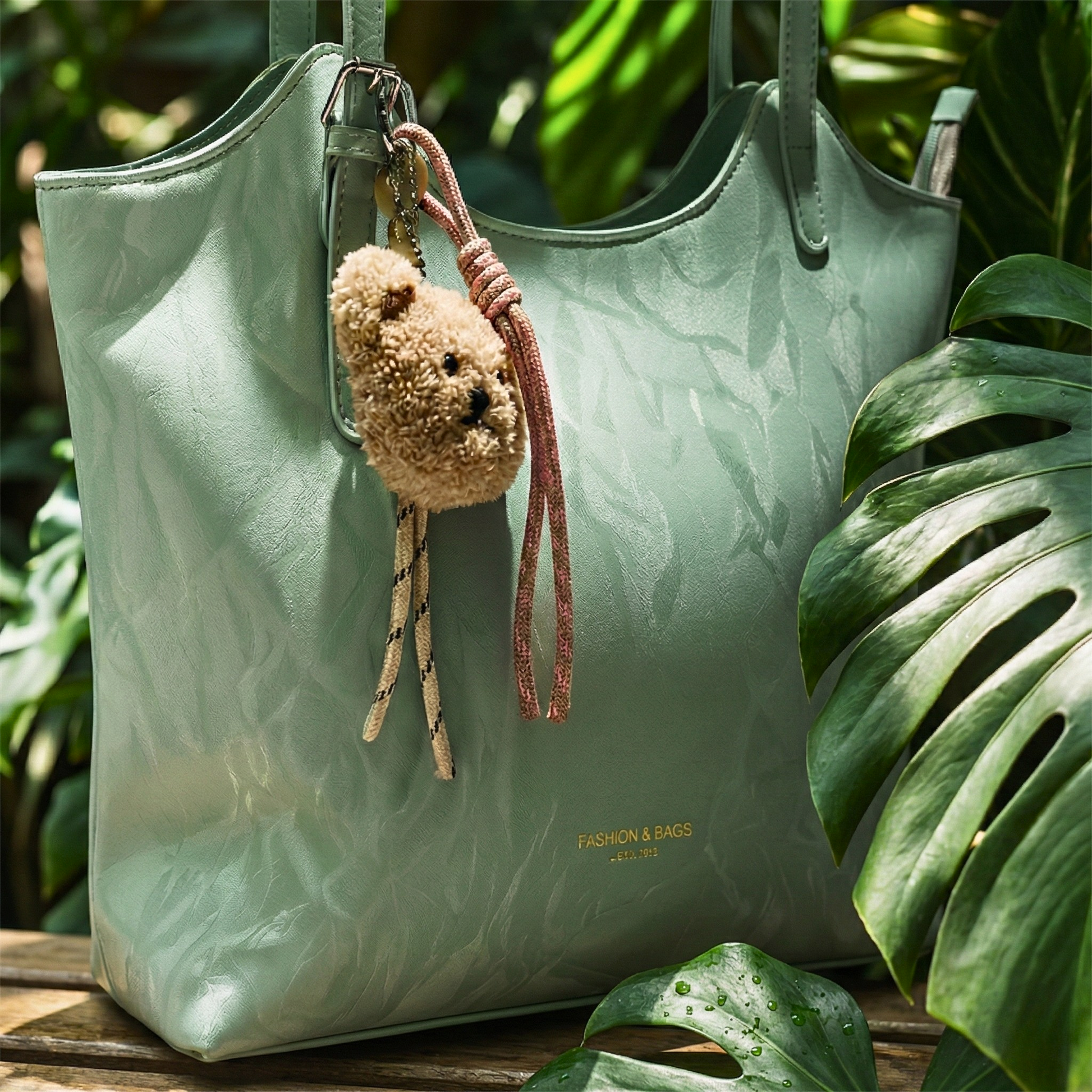 Metallic Crinkle Tote Bag 1754 GN