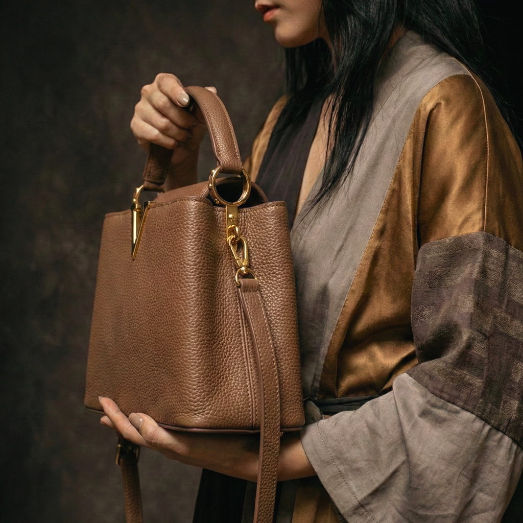 Luxe Pebbled Handbag 7009 BR