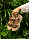 Chunky Monogram Strappy Sandals 477 F