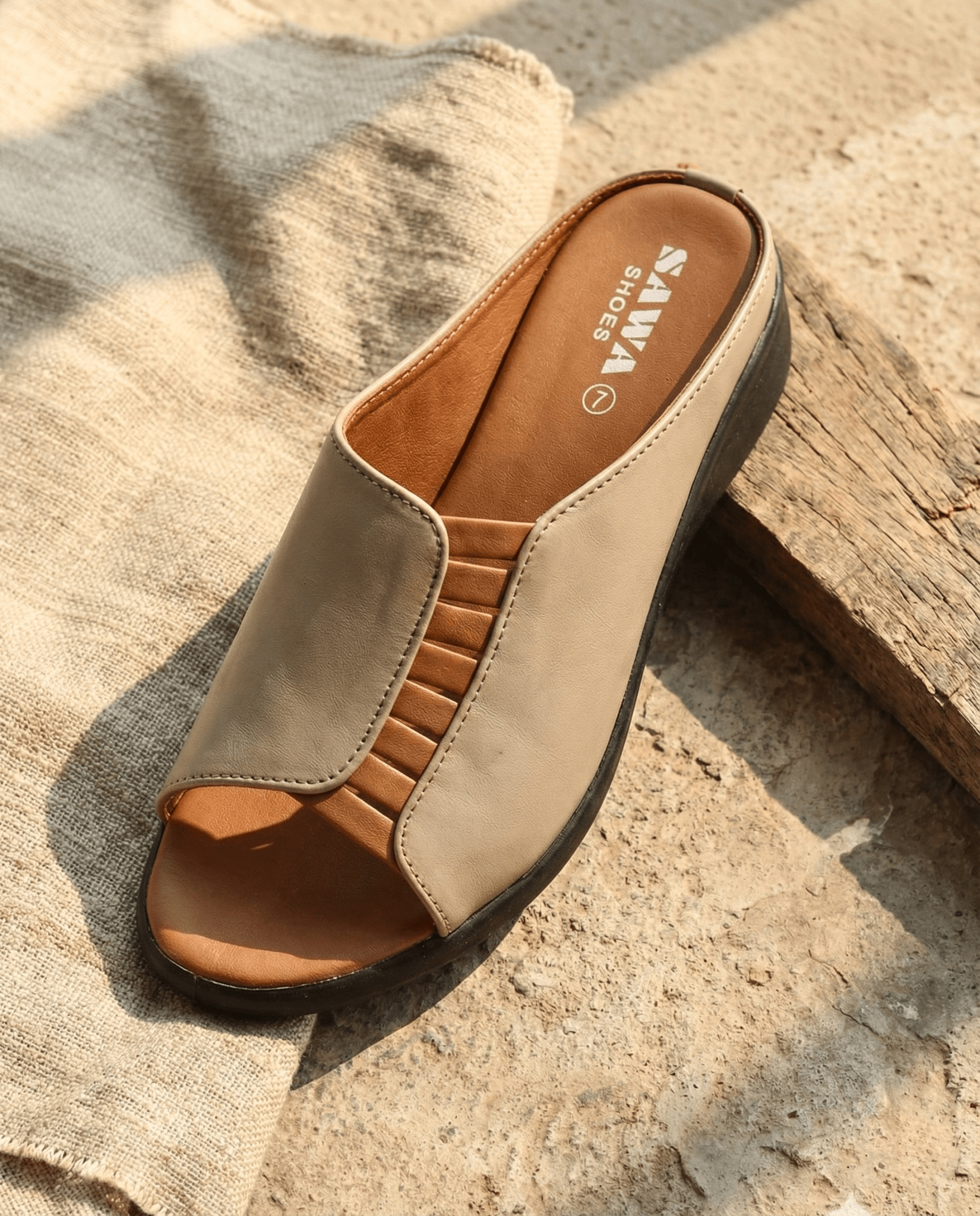 CONTOURED COMFORT OPEN-TOE 647 BR - Sawa.pkWomen footwear shoes affordable
