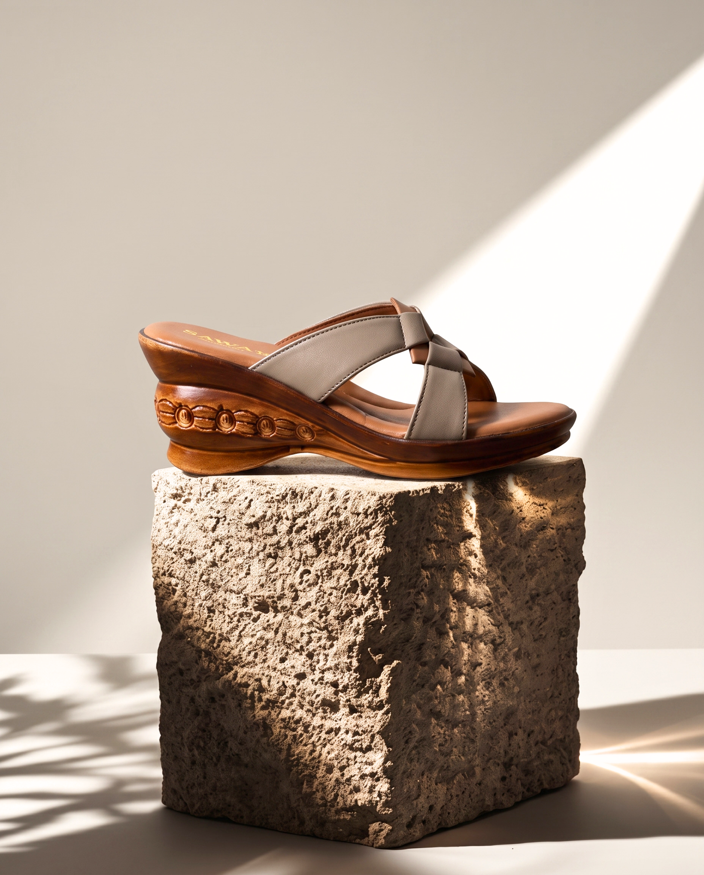 Brown Casual Wedges 444 BR
