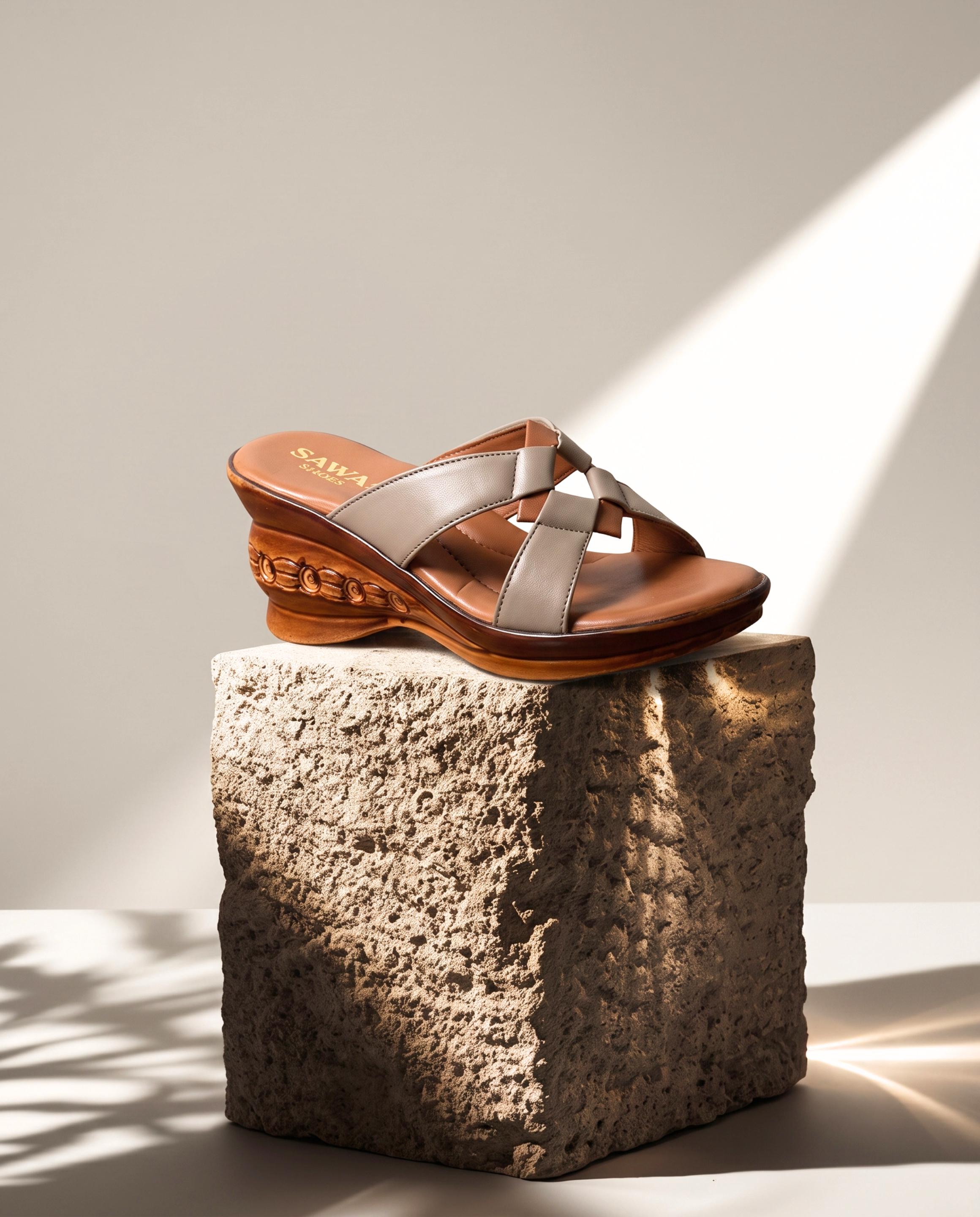 Brown Casual Wedges 444 BR