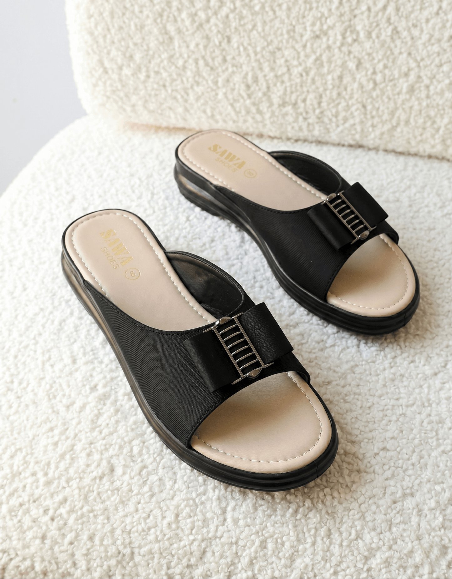 Slippers Women Black 630 BK - Sawa.pkWomen footwear shoes affordable